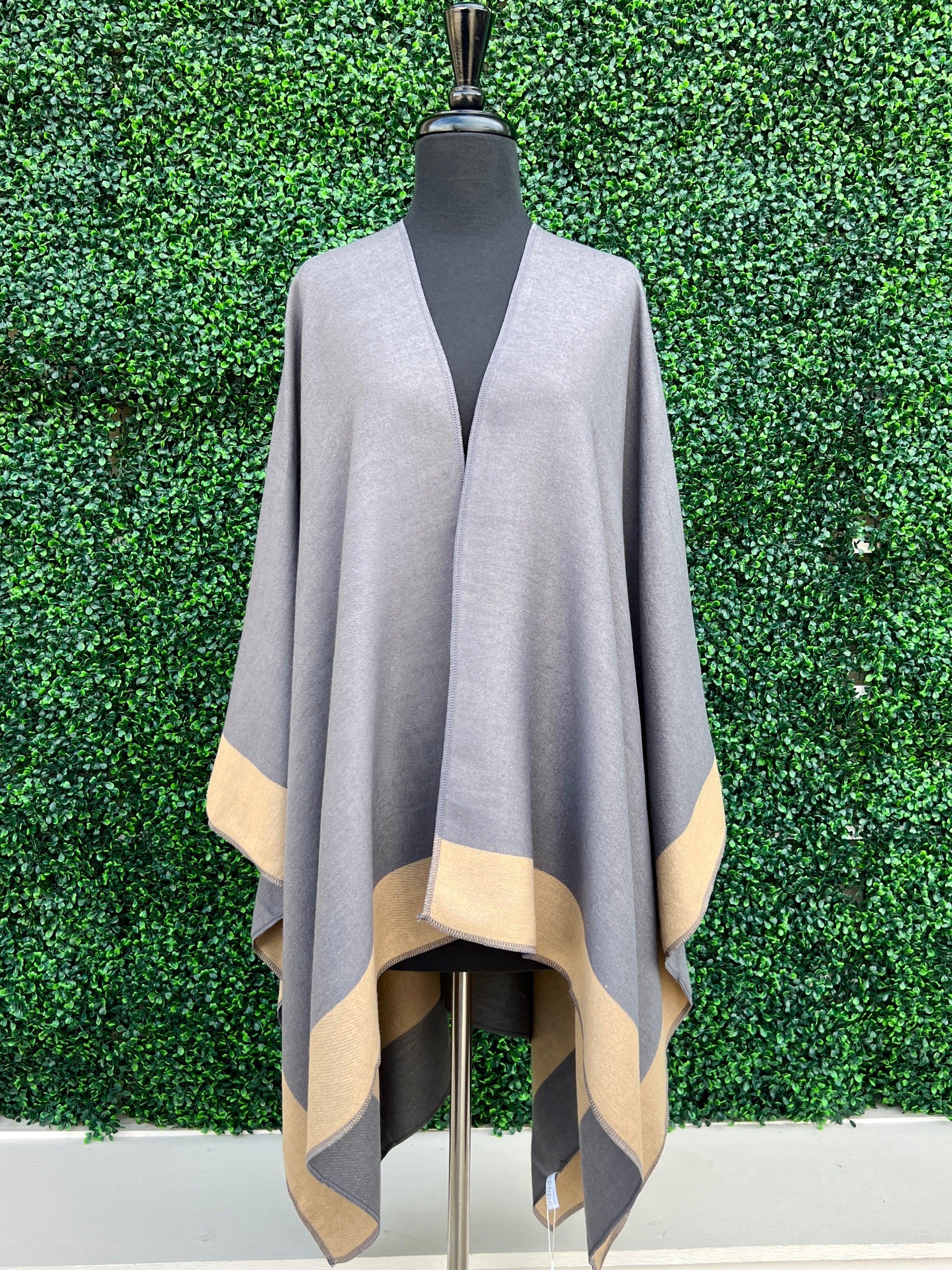 2 Tone Reversible Ruana - Image 6