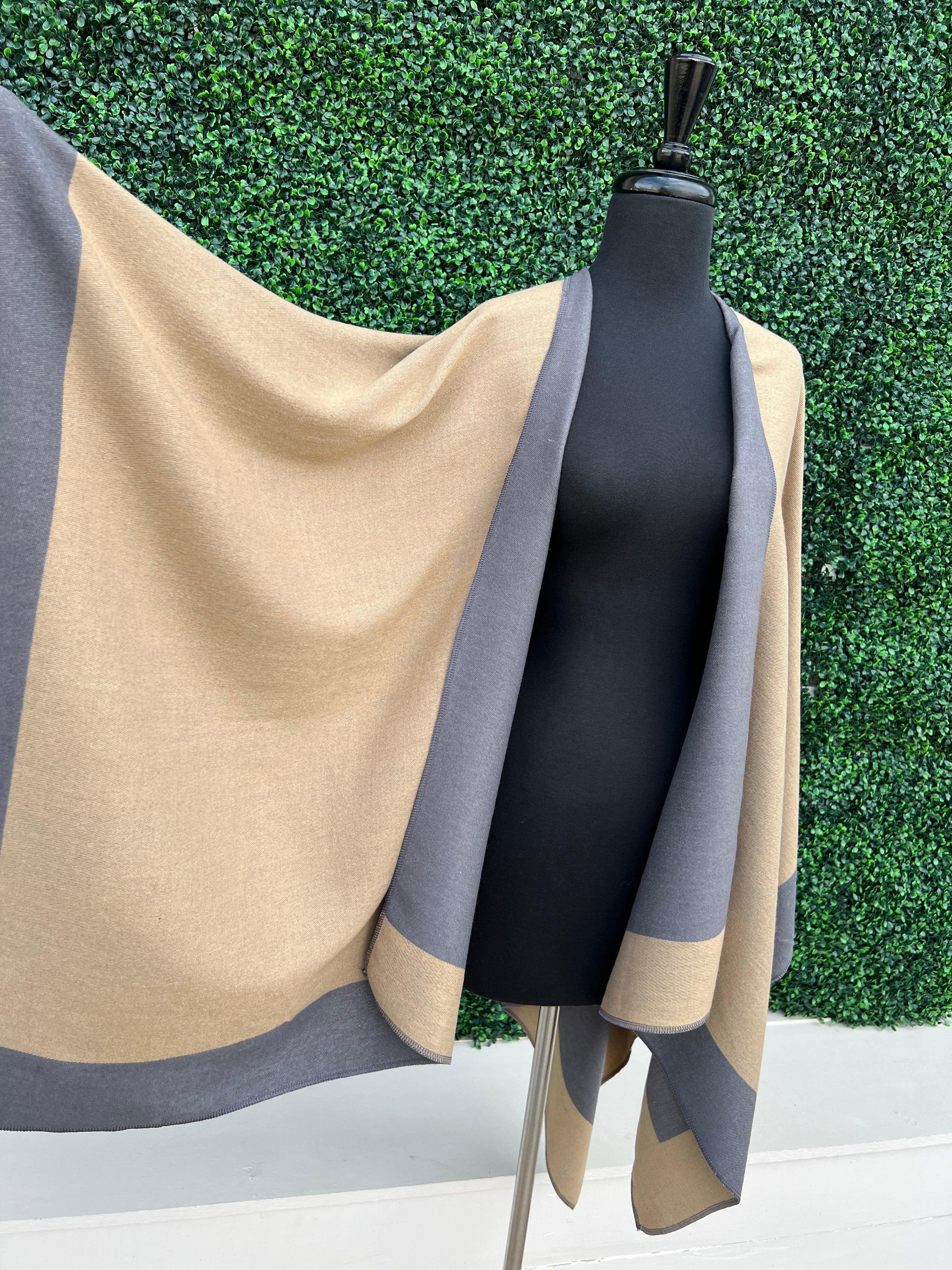 2 Tone Reversible Ruana - Image 9