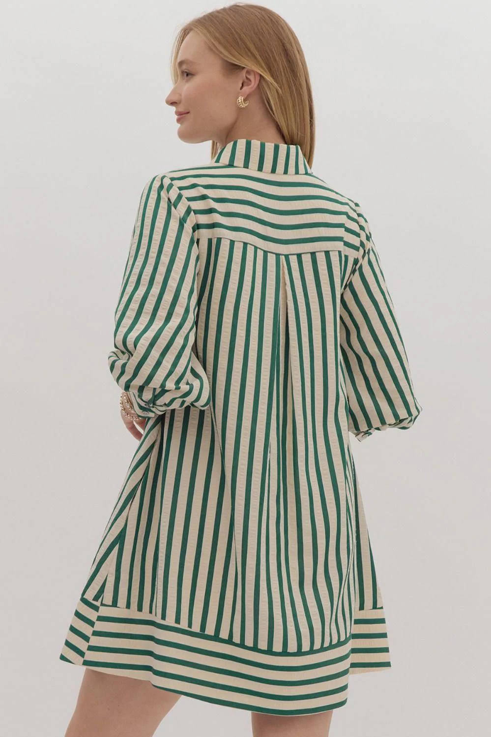 Striped Seersucker Dress - Image 4