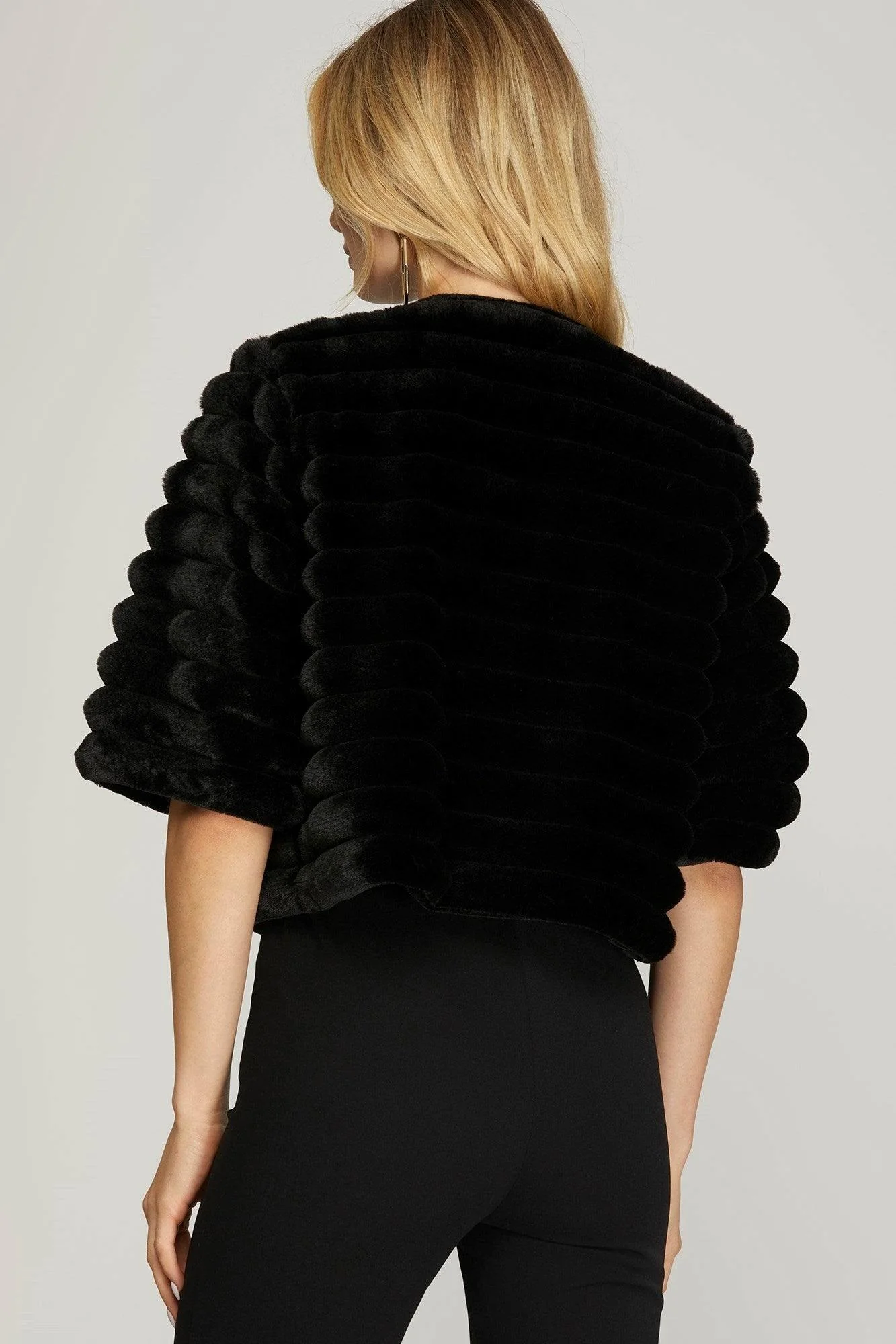Faux Fur Short Bolero Jacket - Image 4