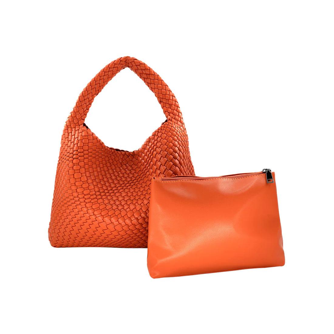 One Handle Woven Hobo Bag - Image 3