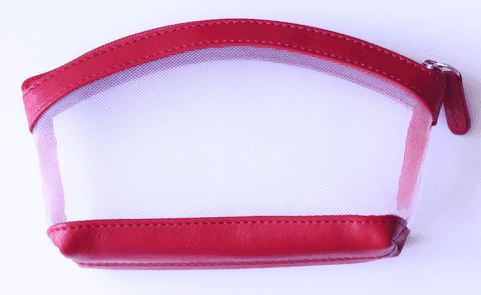 Medium Mesh and Leather Pouch - Image 6