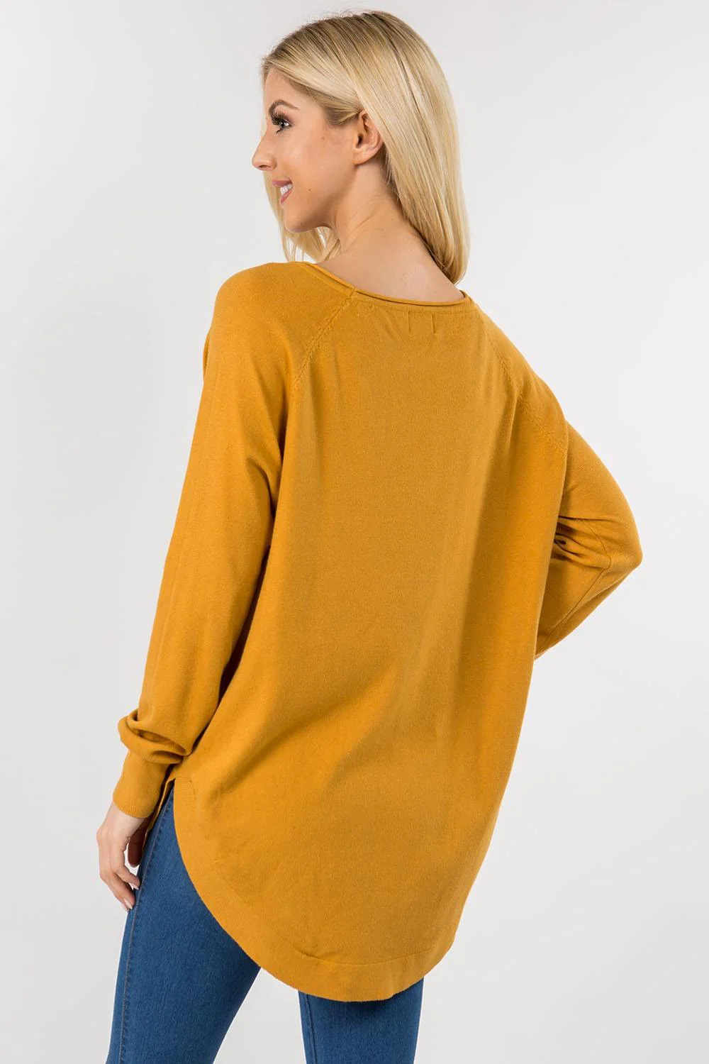 Curved Hem Sweater - Image 4