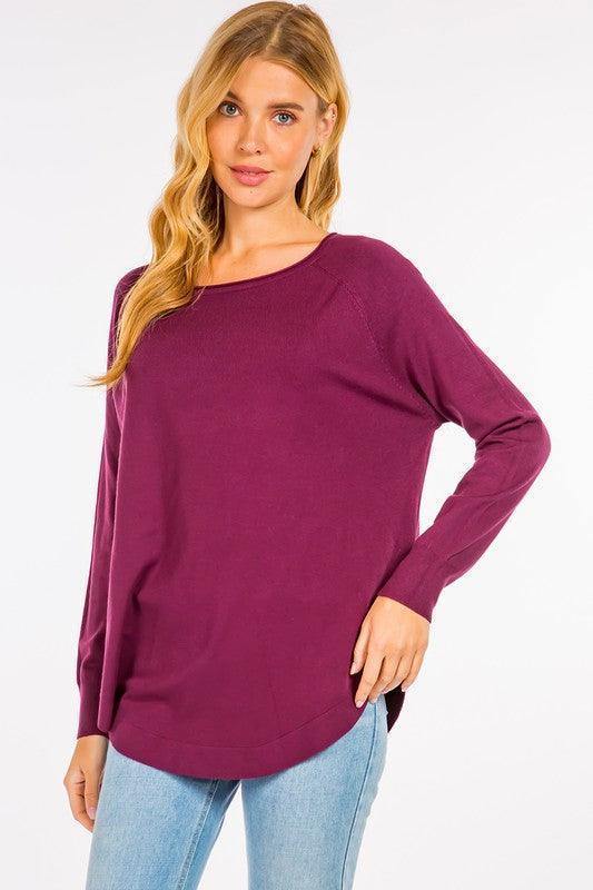 Curved Hem Sweater - Image 5