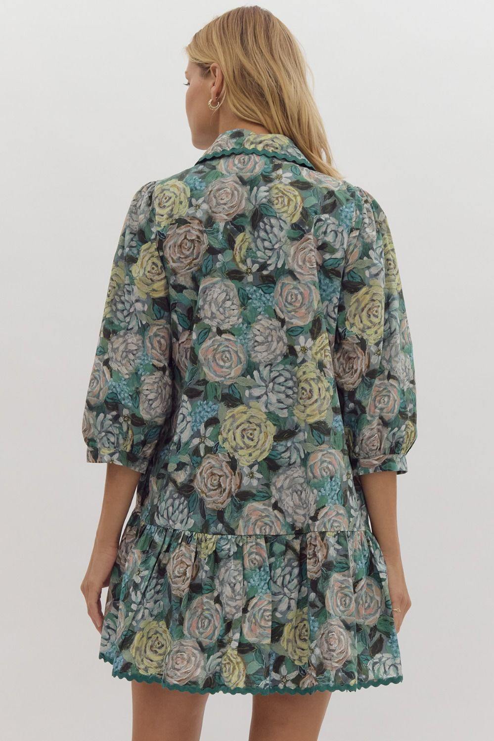 Rickrack Floral Dress - Image 4
