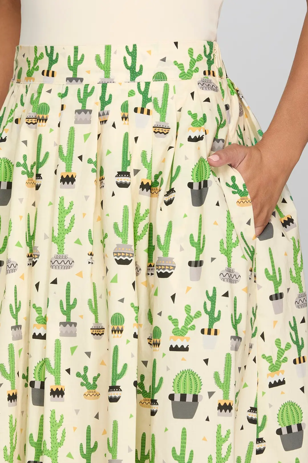 Cacti Print Midi Skirt - Image 2