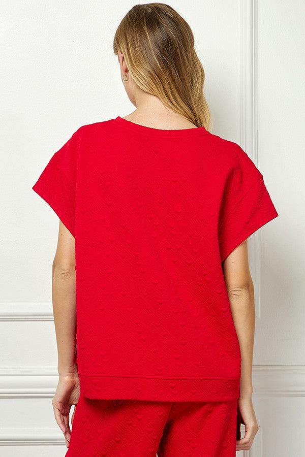 Heart Stamped Athleisure Top - Image 3