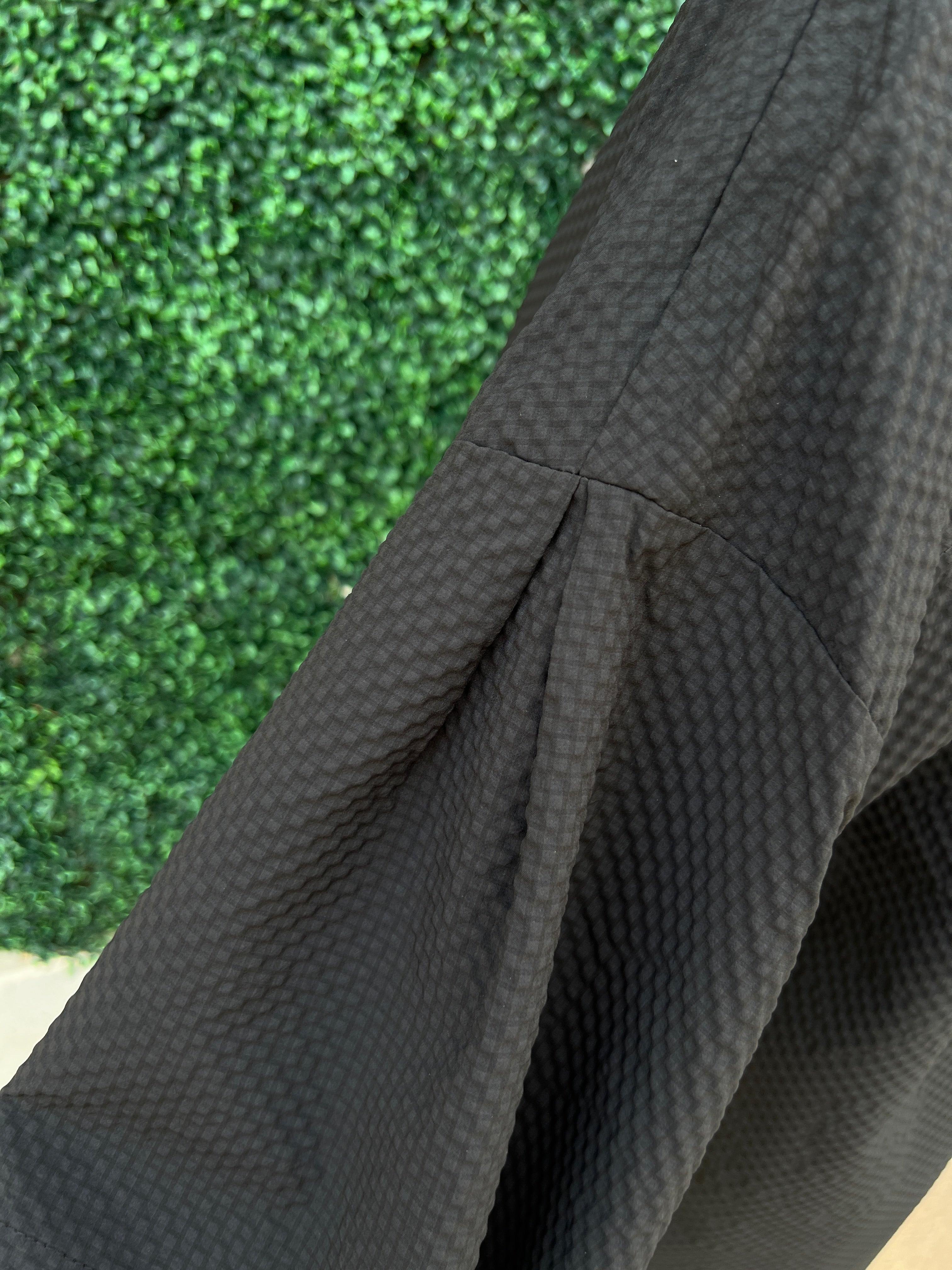 Textured Black Dress - Image 3