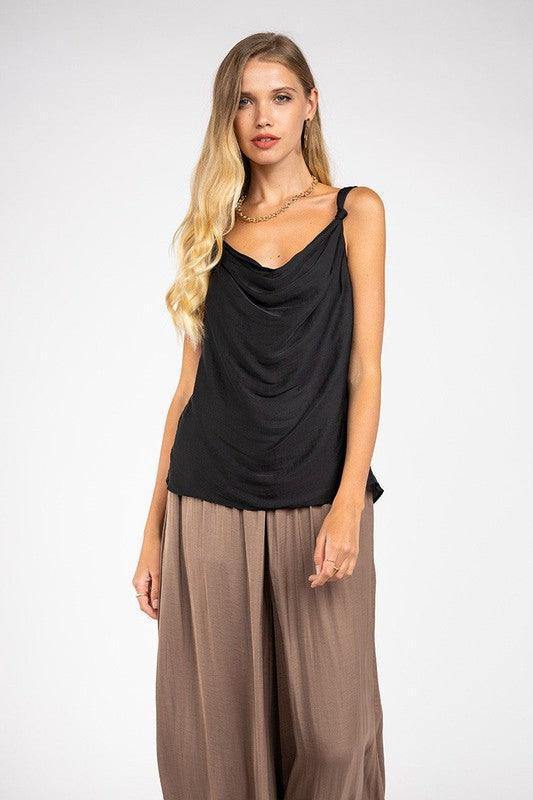 Cowl Neck Drape Top - Image 4