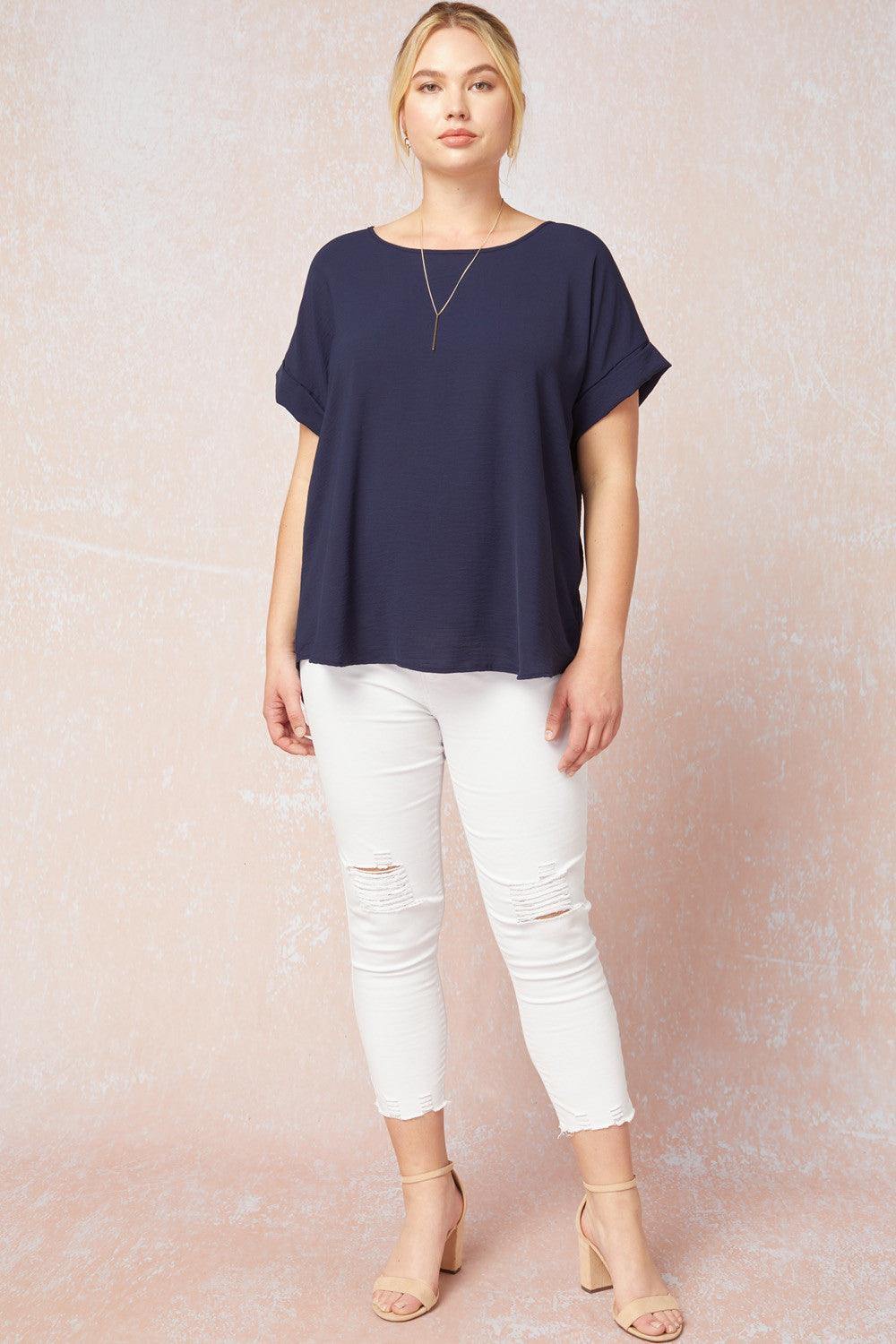 Cuff Sleeved Top in Plus - Image 16