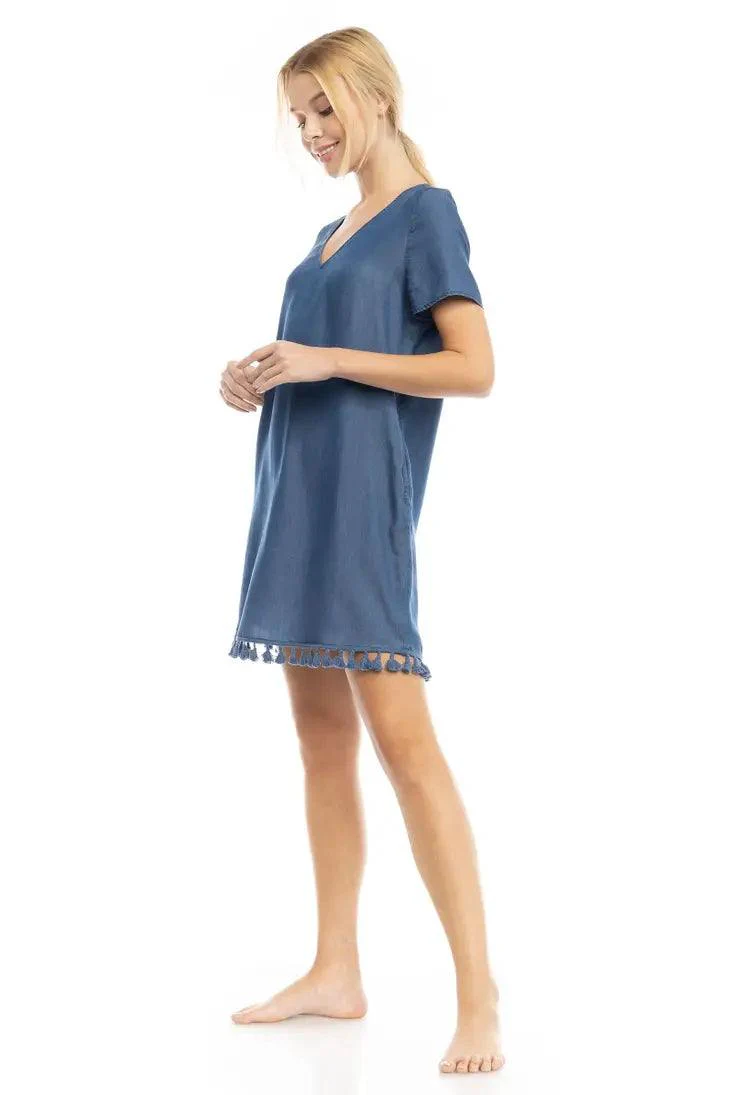 Tencel Tassel Dress - Image 3