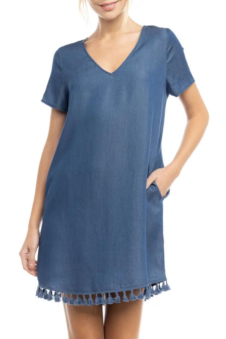 Tencel Tassel Dress - Image 5