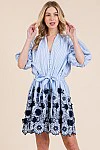 Appliqué Striped Dress - Image 3
