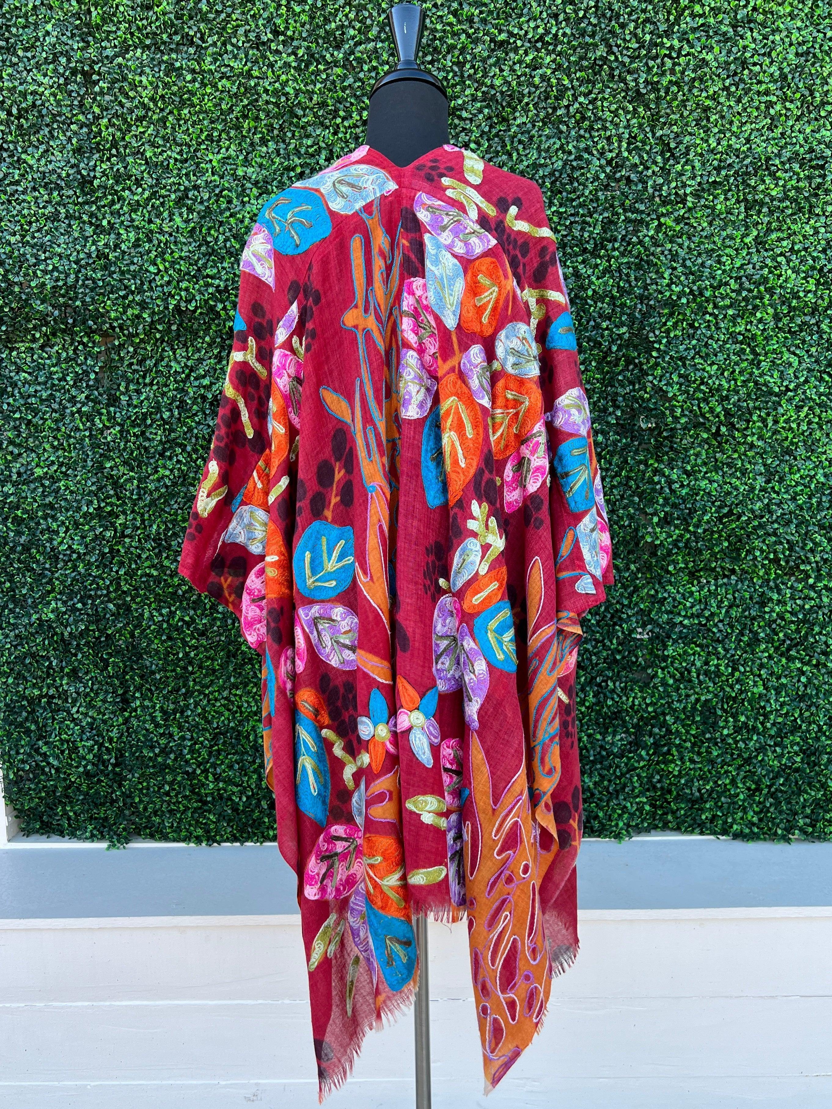ANU Embroidered San Ramon Ruana - Image 4