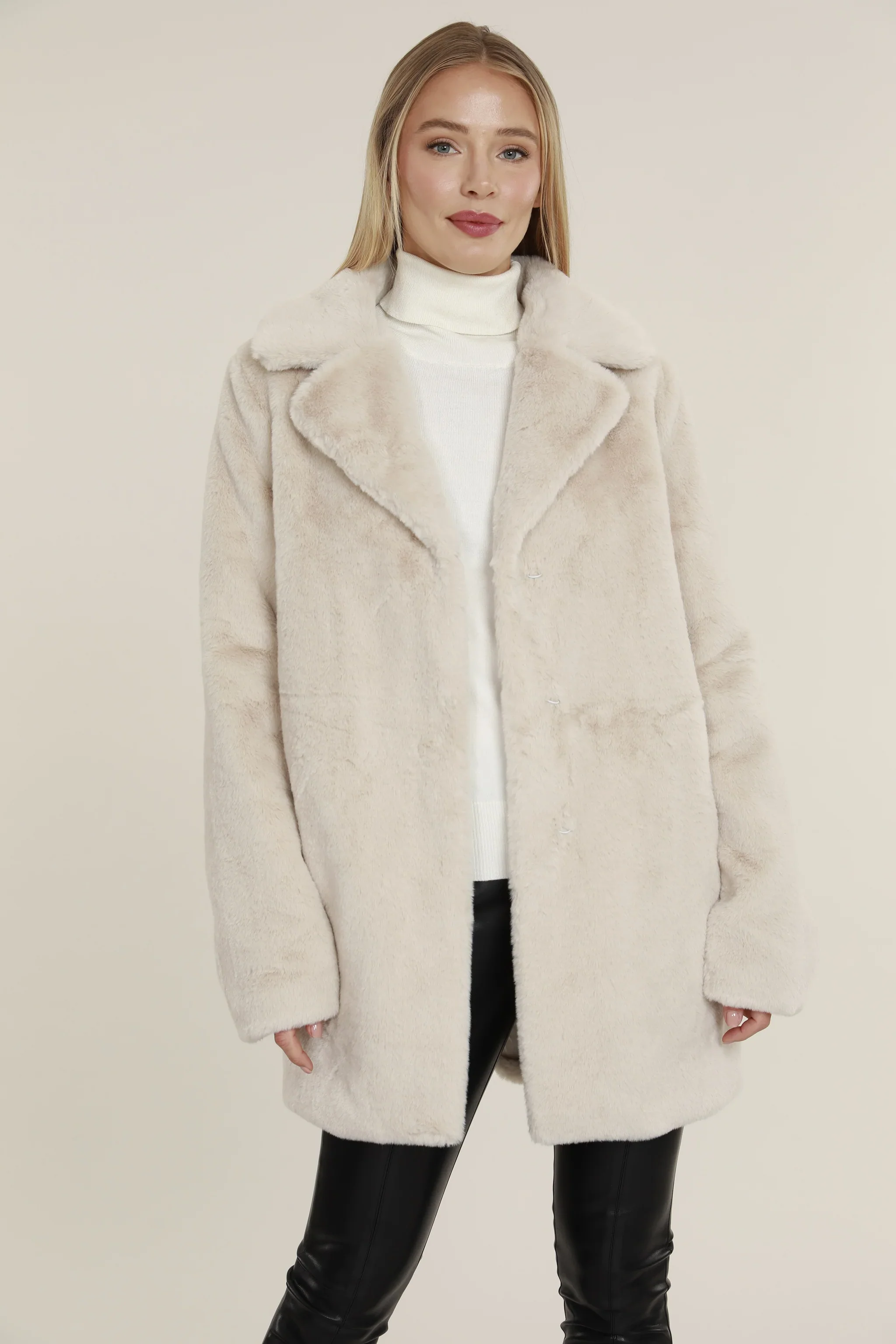 Faux Fur Car Coat - Image 16
