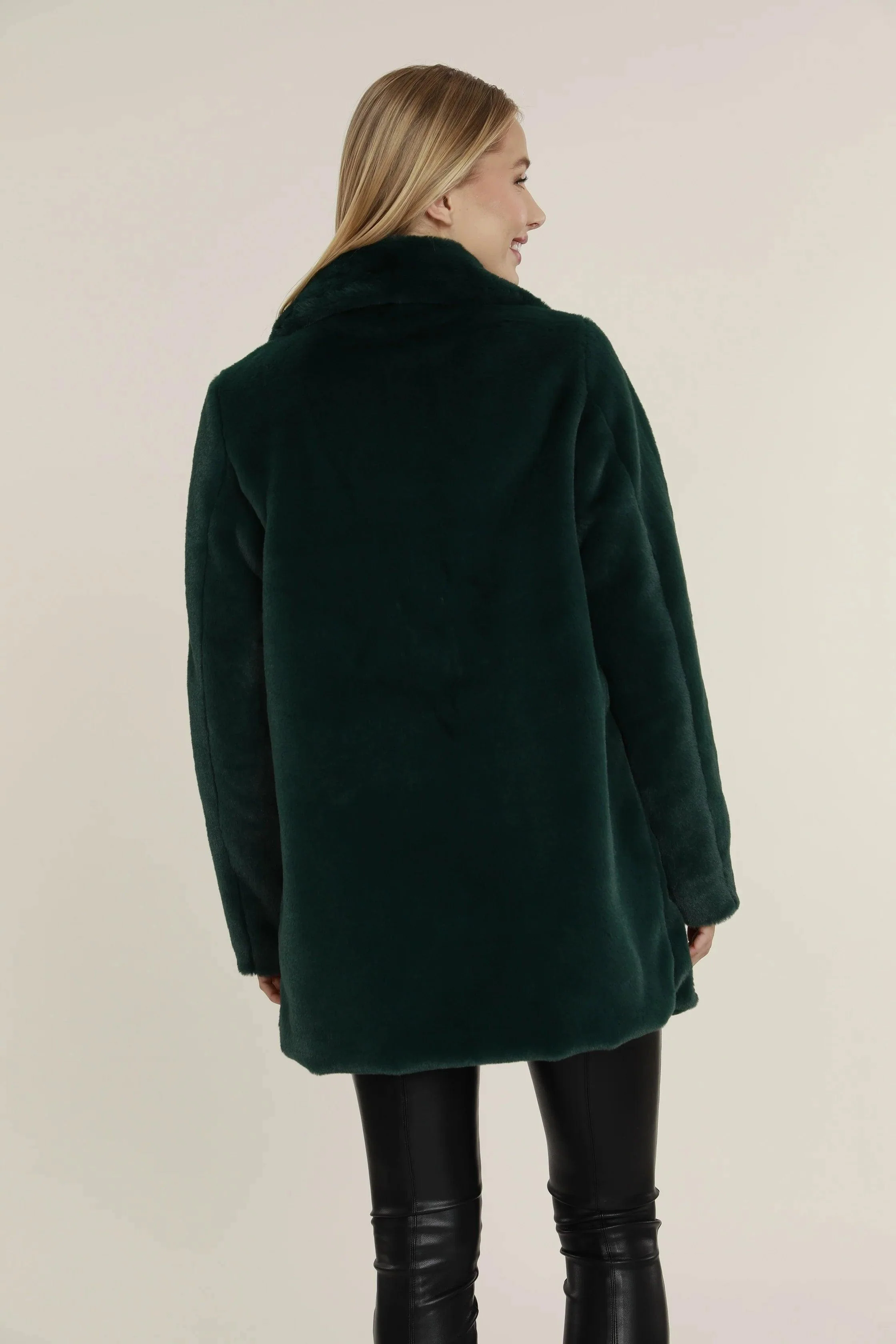 Faux Fur Car Coat - Image 5