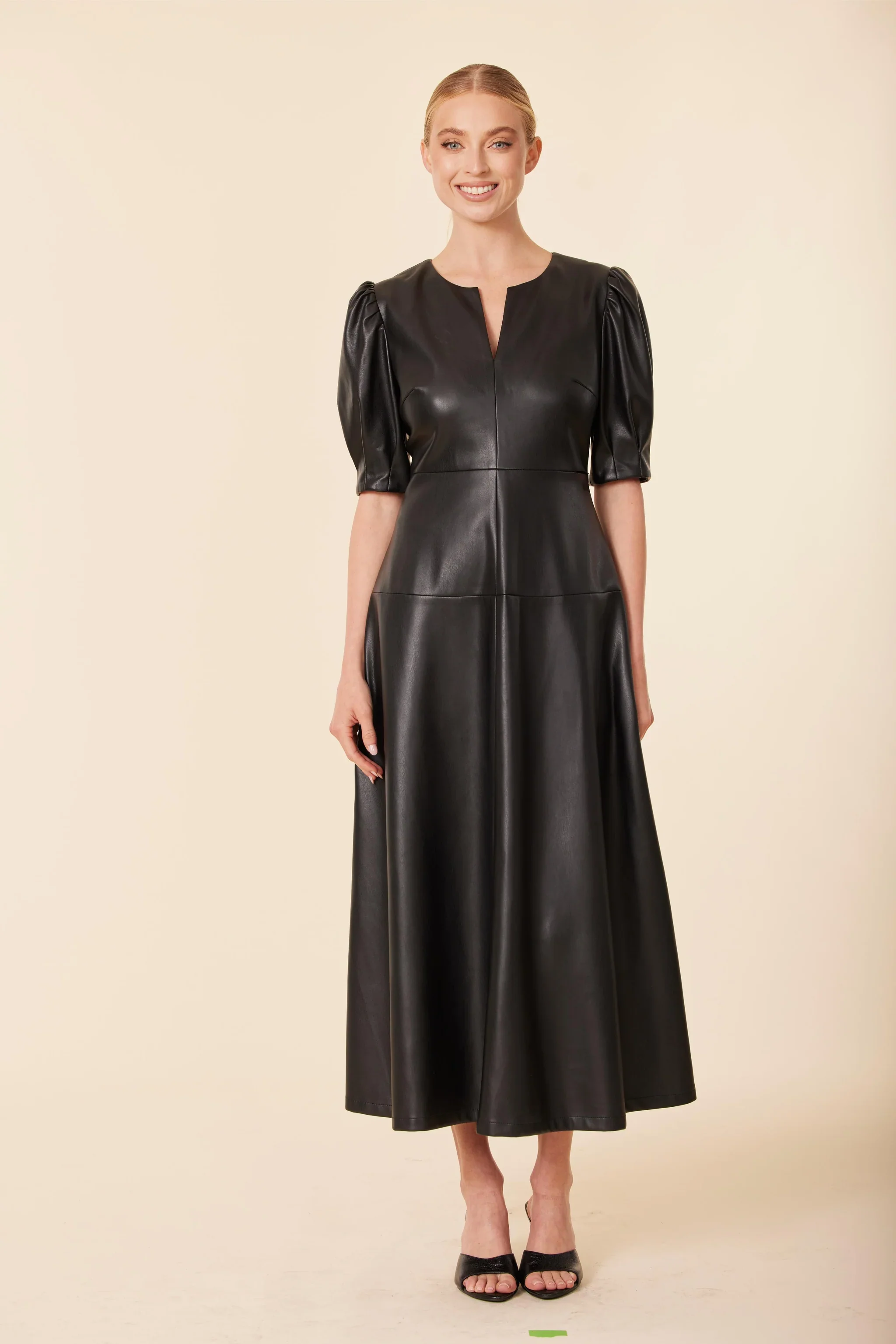 Faux Leather Maxi Dress - Image 4