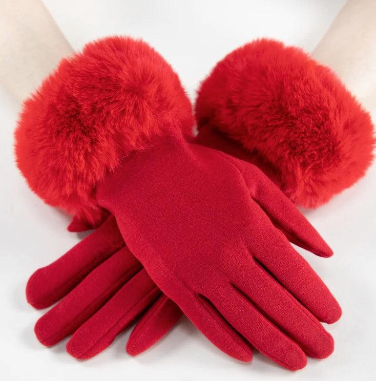 Fur Edge Texting Gloves - Image 4
