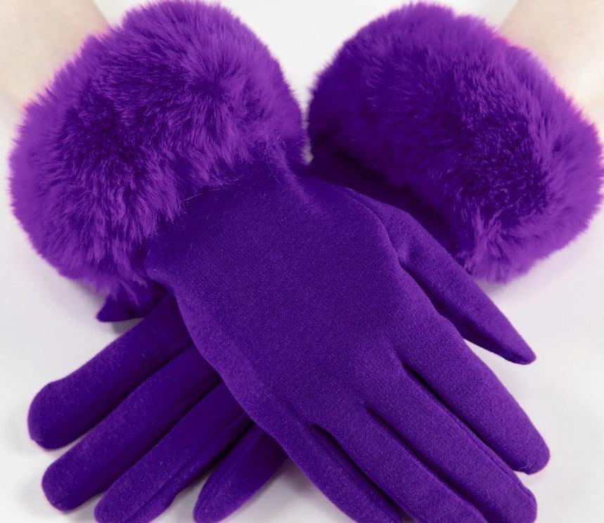 Fur Edge Texting Gloves - Image 6