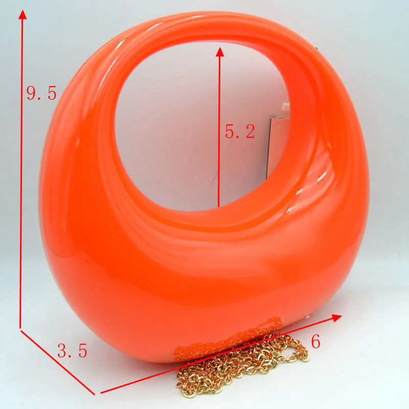 White Round Structured Plastic Purse - Image 3