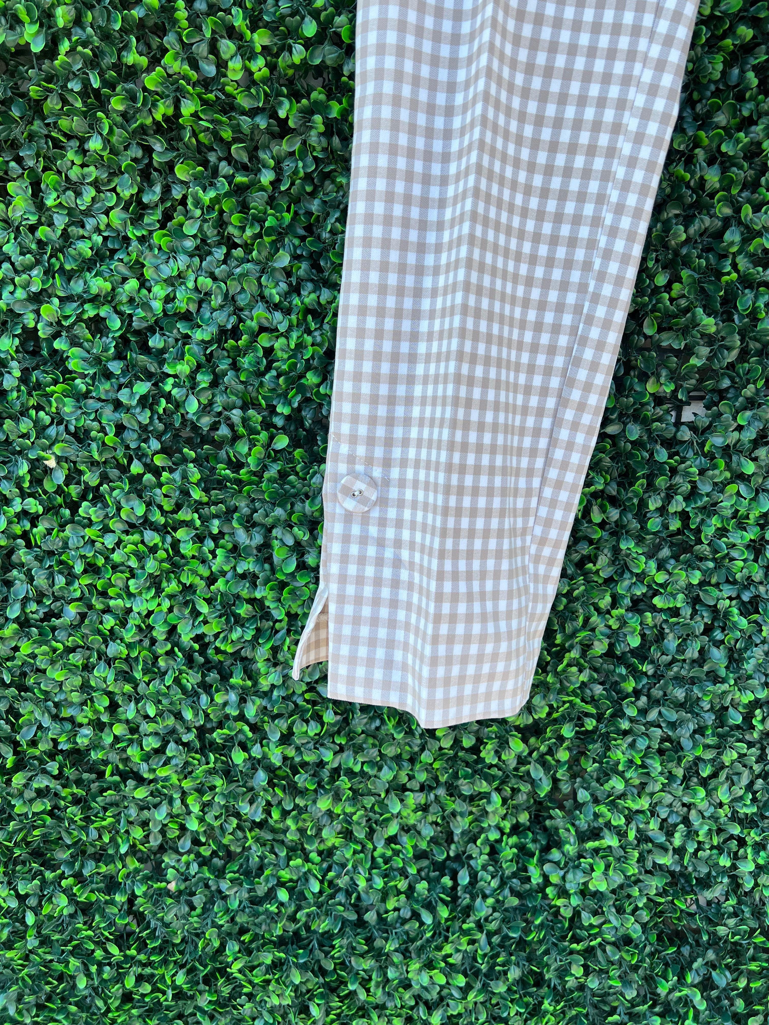 Split Hem Gingham Pants - Image 2