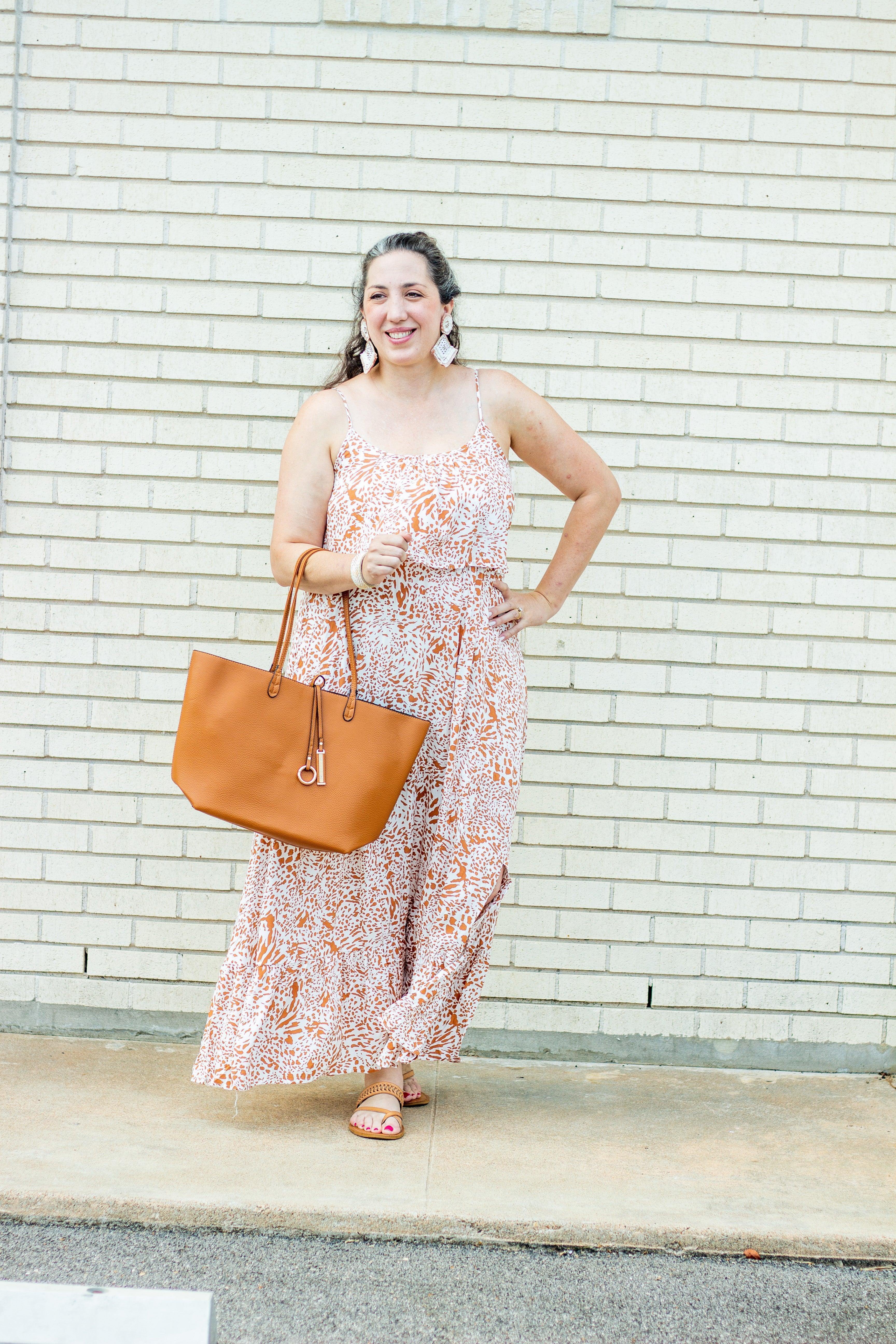 Giraffe Ruffle Printed Maxi - Image 2