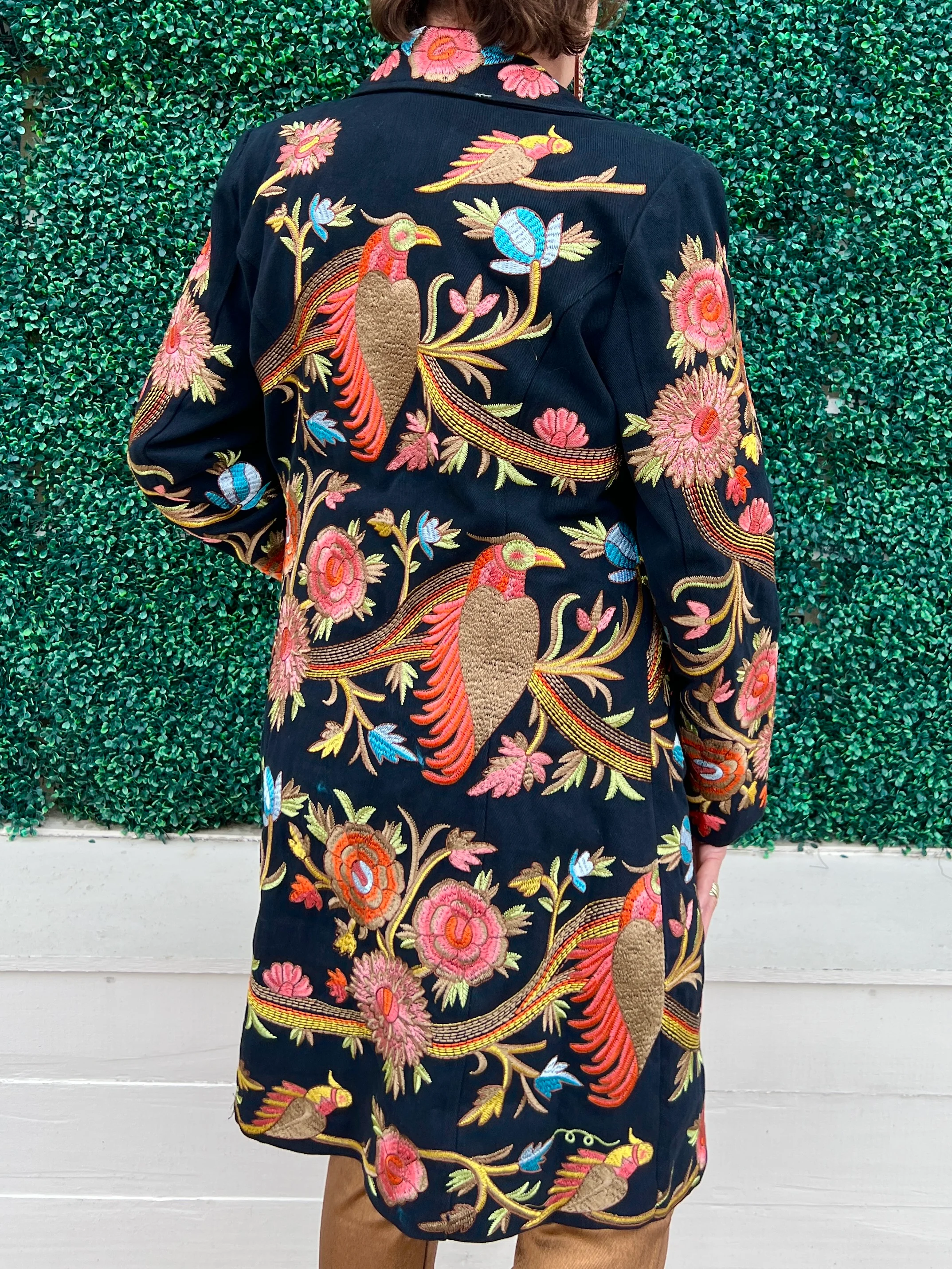 Golden Embroidered Bird Jacket - Image 2