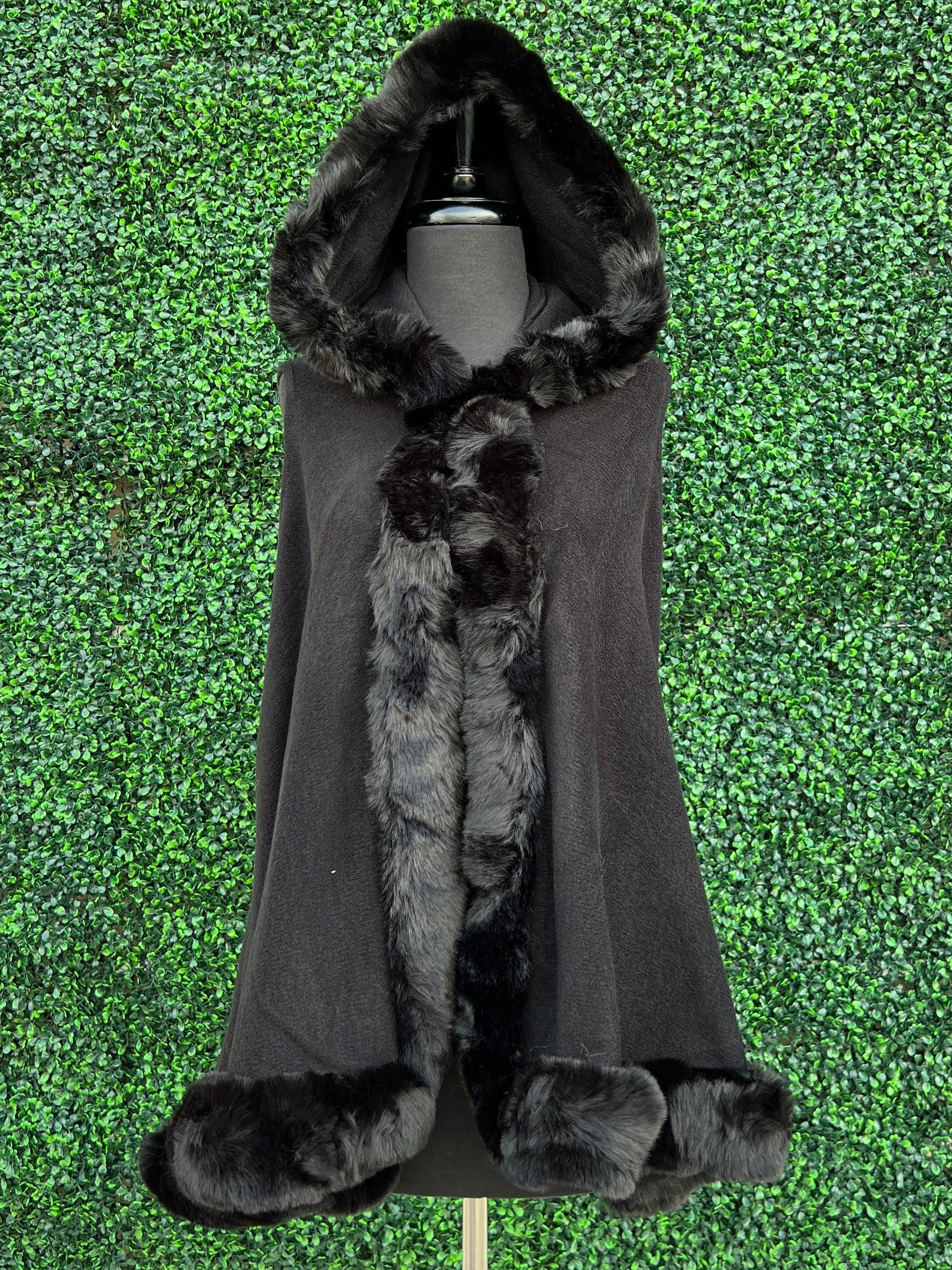 Hooded Faux Fur Swing Vests - Image 12