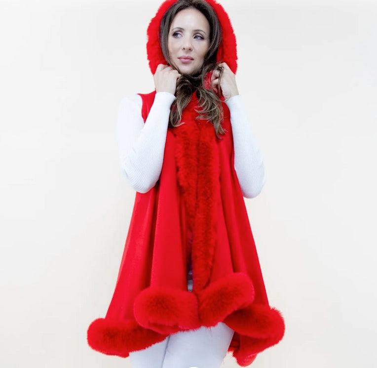Hooded Faux Fur Swing Vests - Image 3