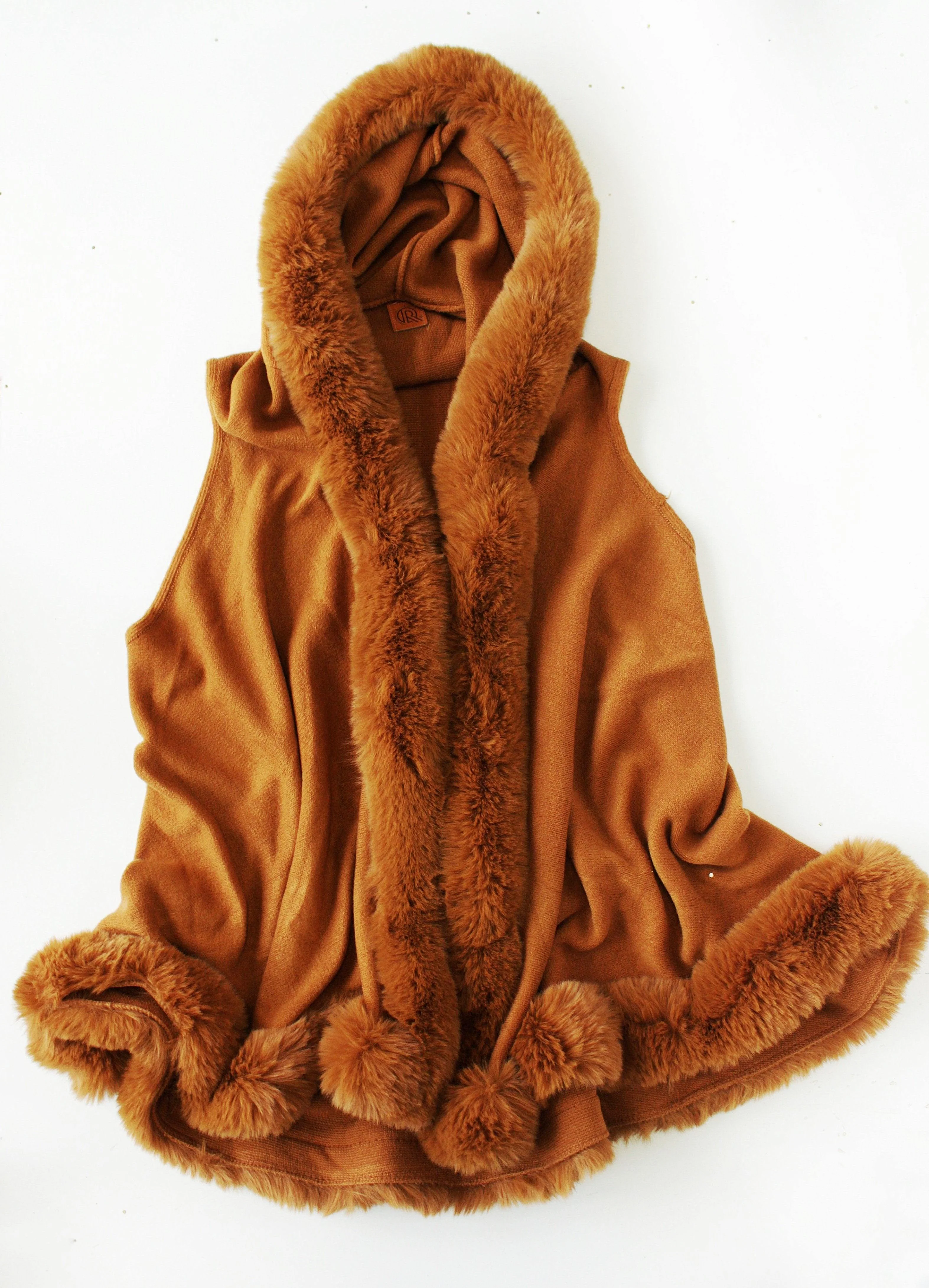 Hooded Faux Fur Swing Vests - Image 7