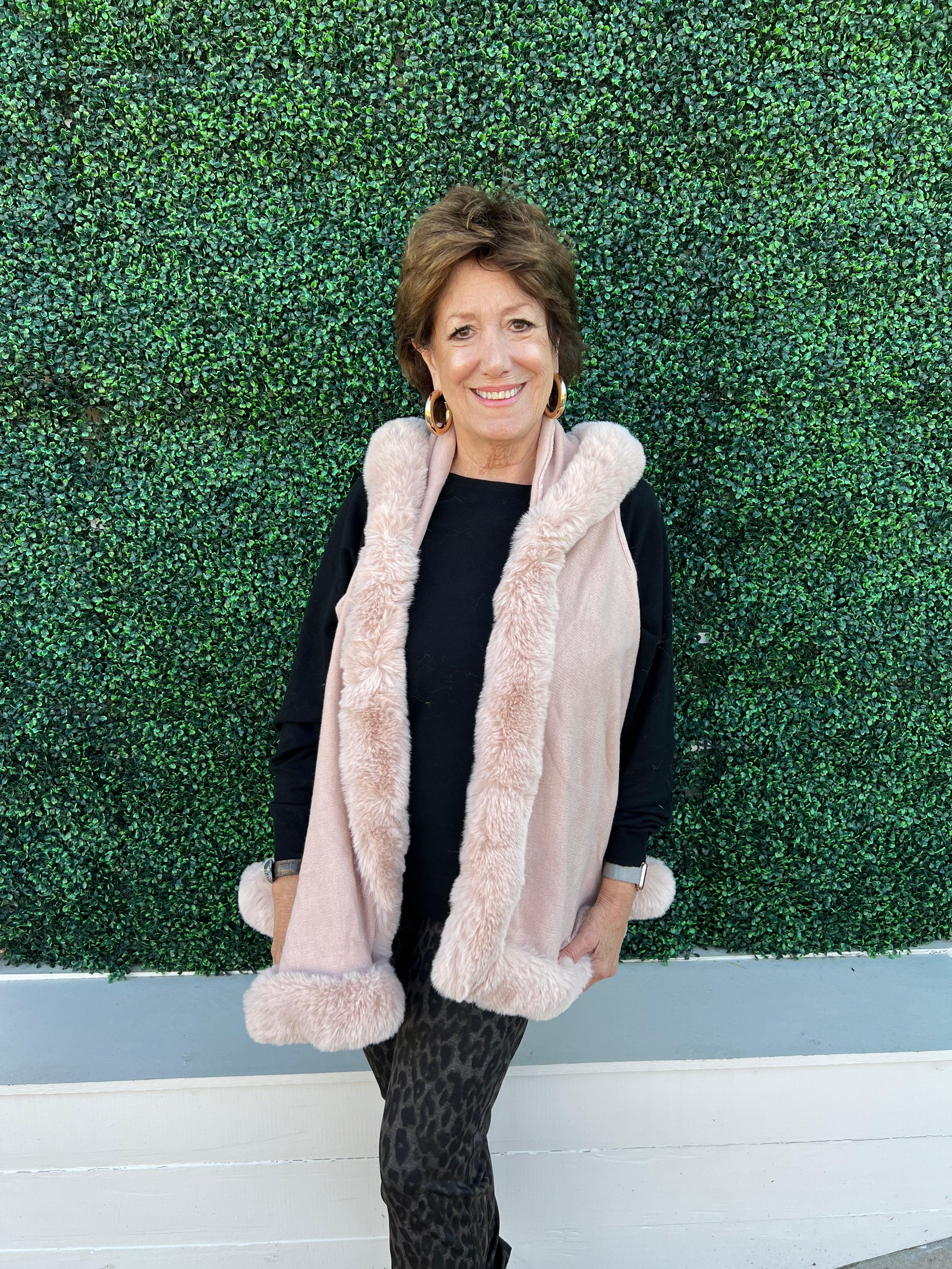 Hooded Faux Fur Swing Vests - Image 8
