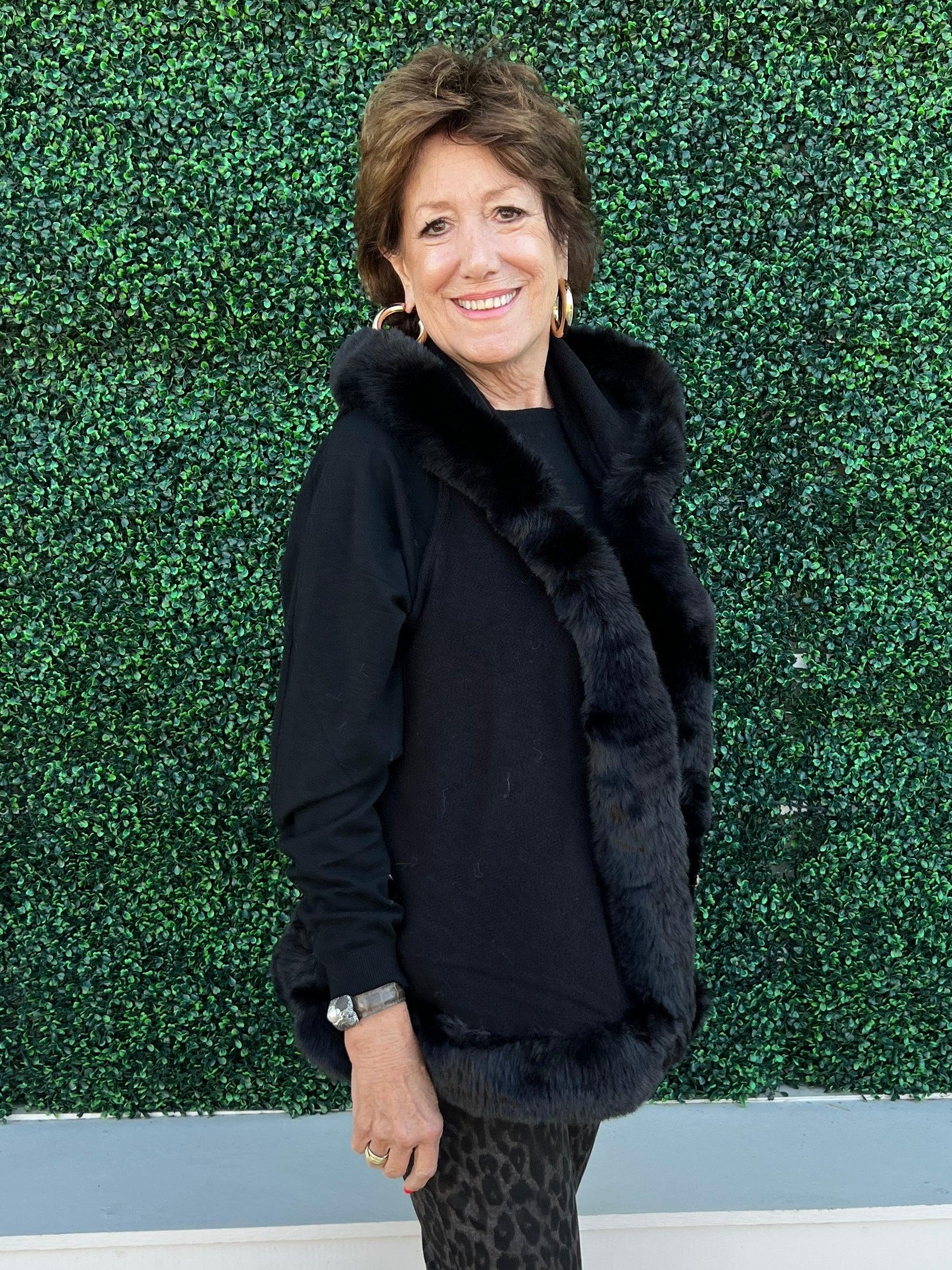 Hooded Faux Fur Swing Vests - Image 9
