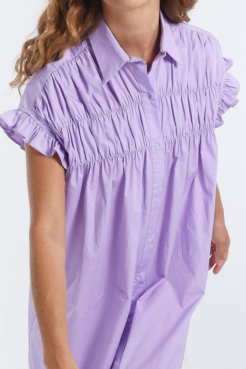Colorful Cotton Shirt Dress - Image 11