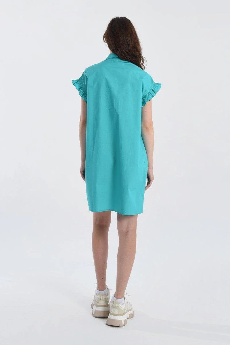 Colorful Cotton Shirt Dress - Image 13