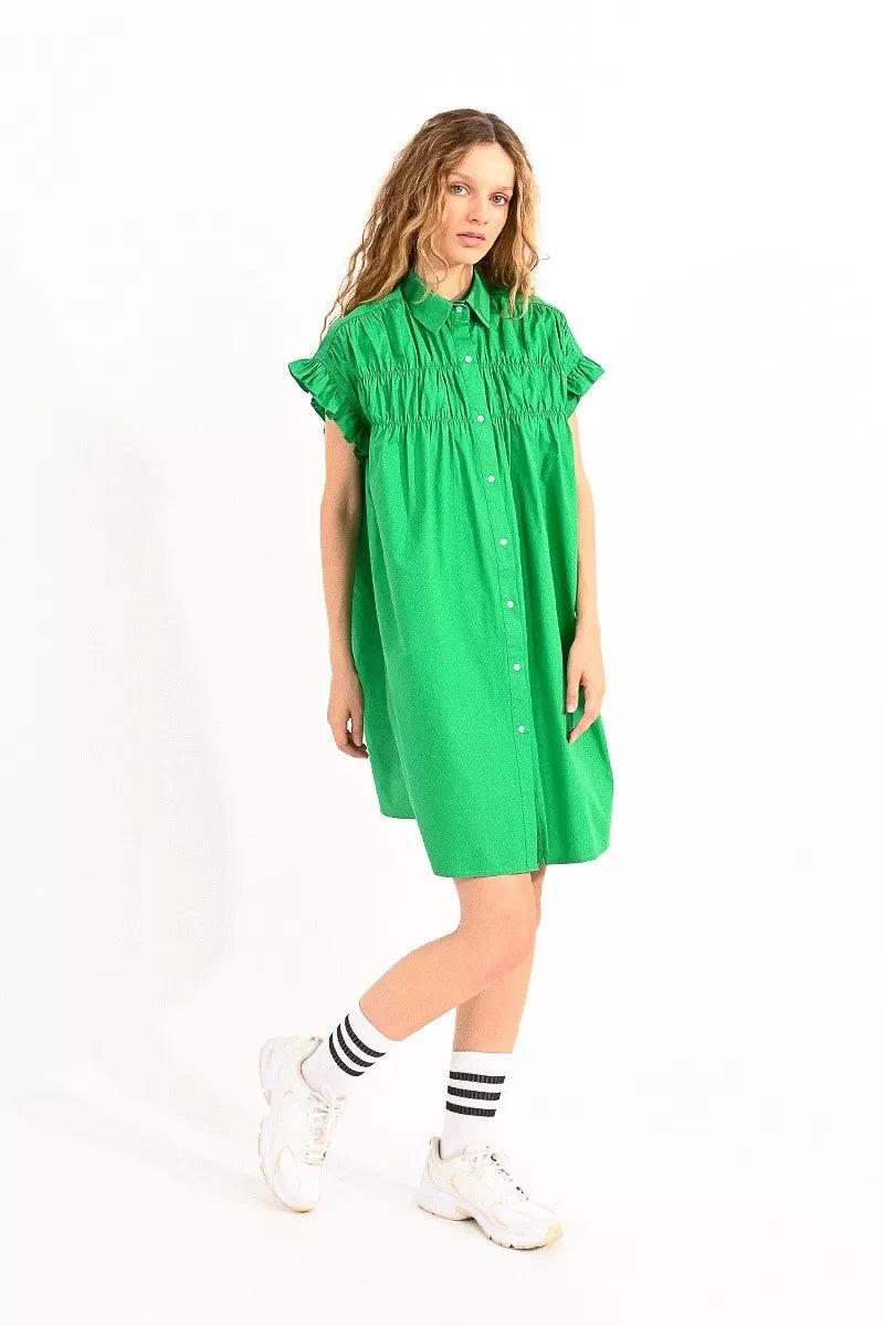 Colorful Cotton Shirt Dress - Image 2