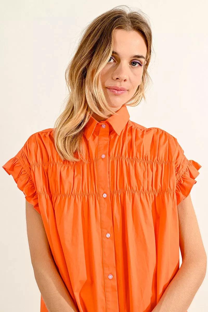 Colorful Cotton Shirt Dress - Image 3