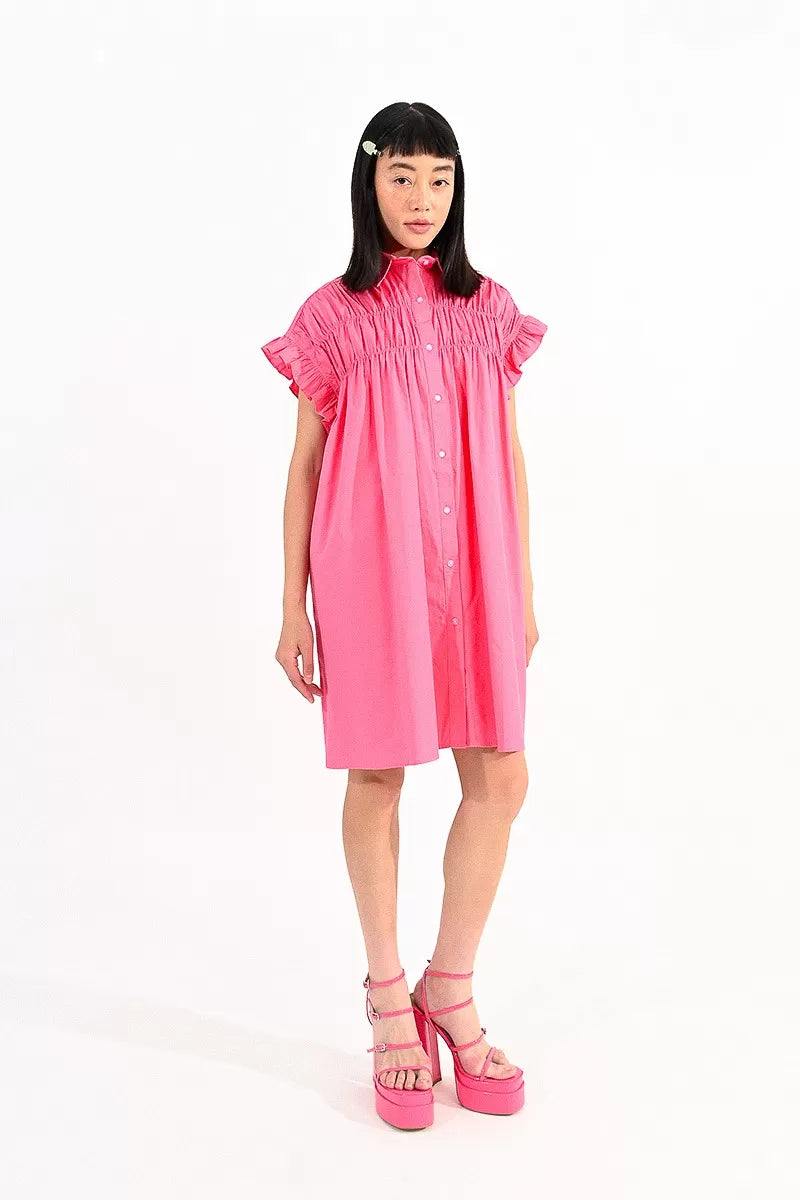 Colorful Cotton Shirt Dress - Image 7