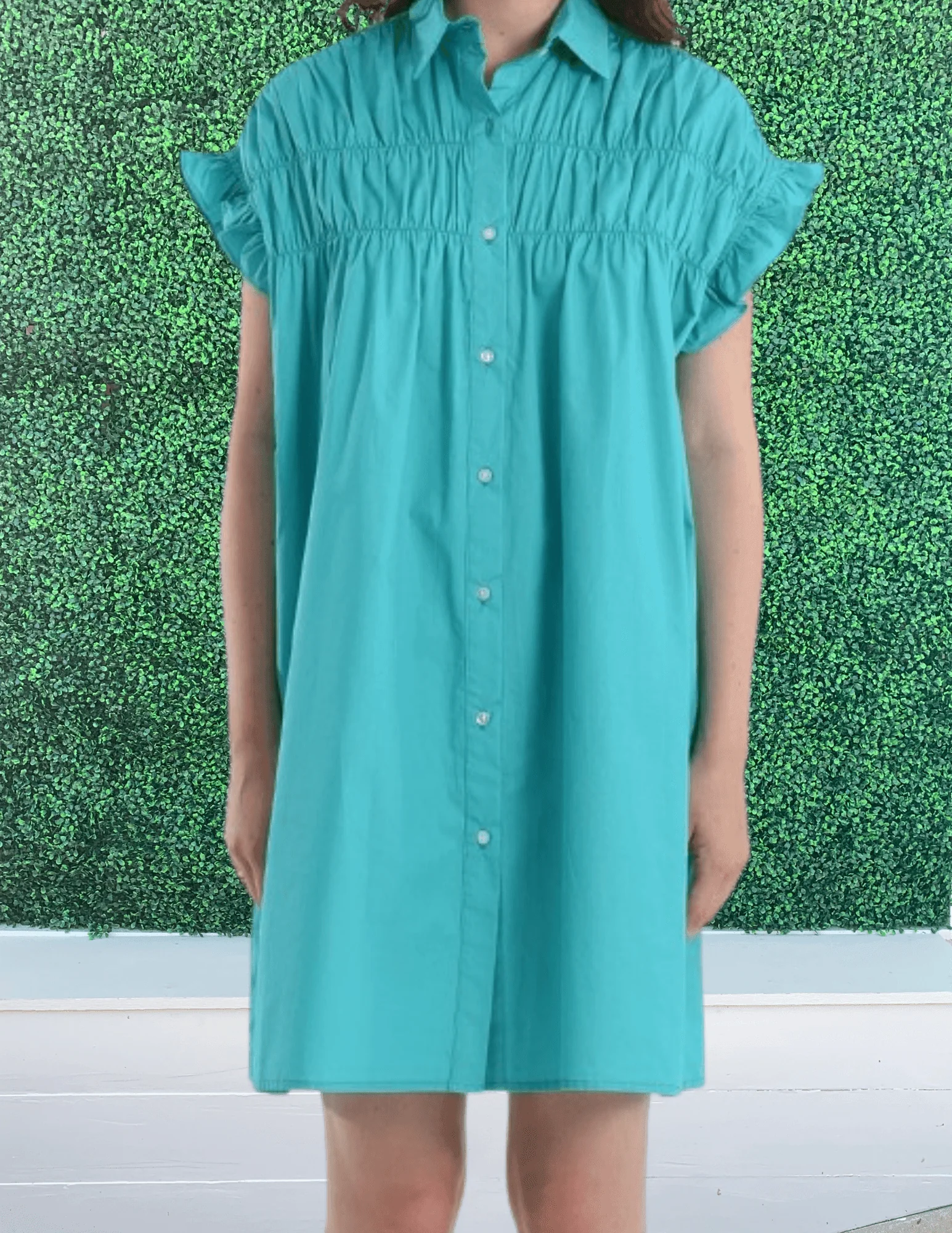 Colorful Cotton Shirt Dress - Image 8