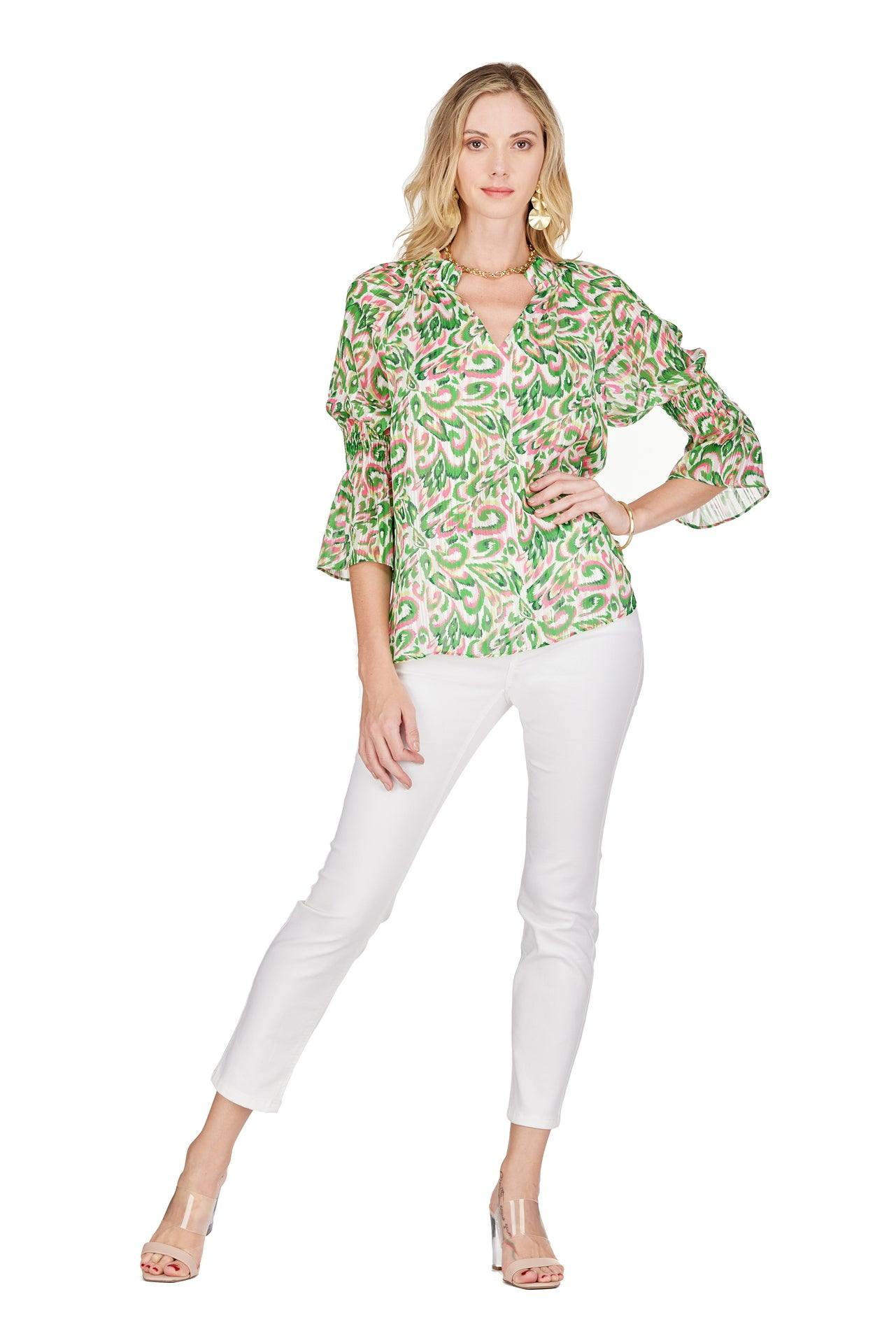 Watermelon Swirl Print Blouse - Image 2