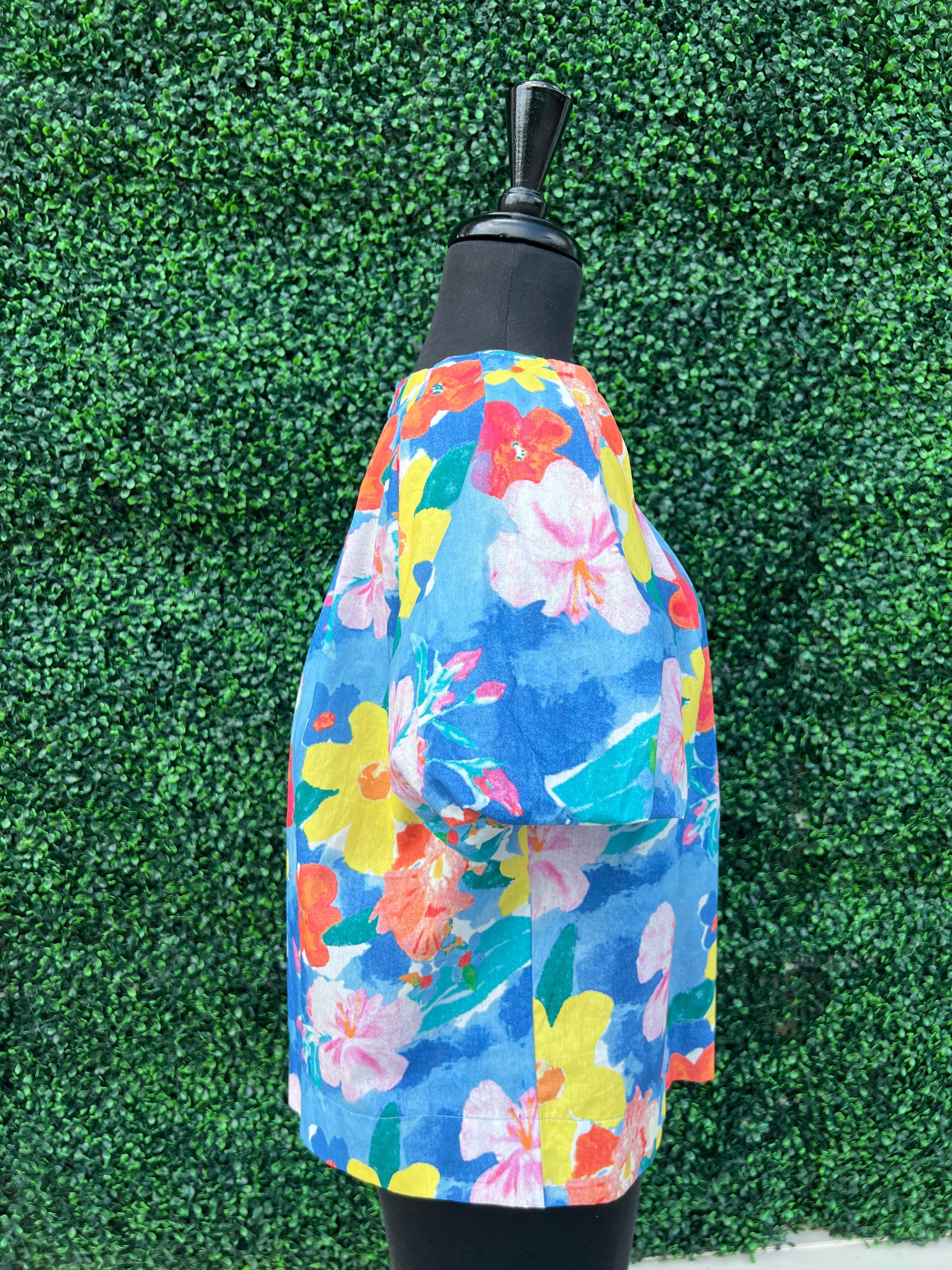Painted Pleated Puff Top - Image 3