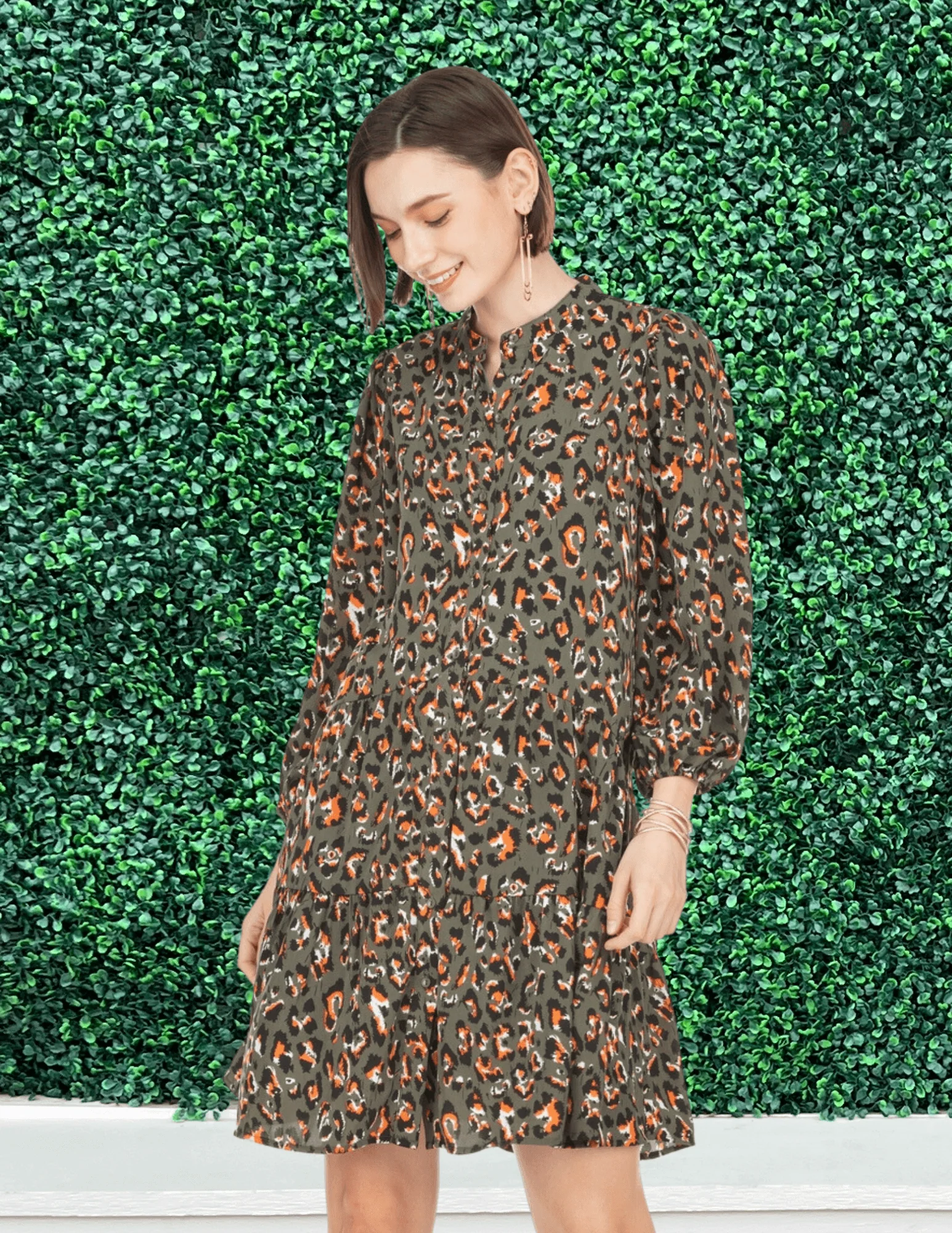 Fall Leopard Print Dress - Image 2