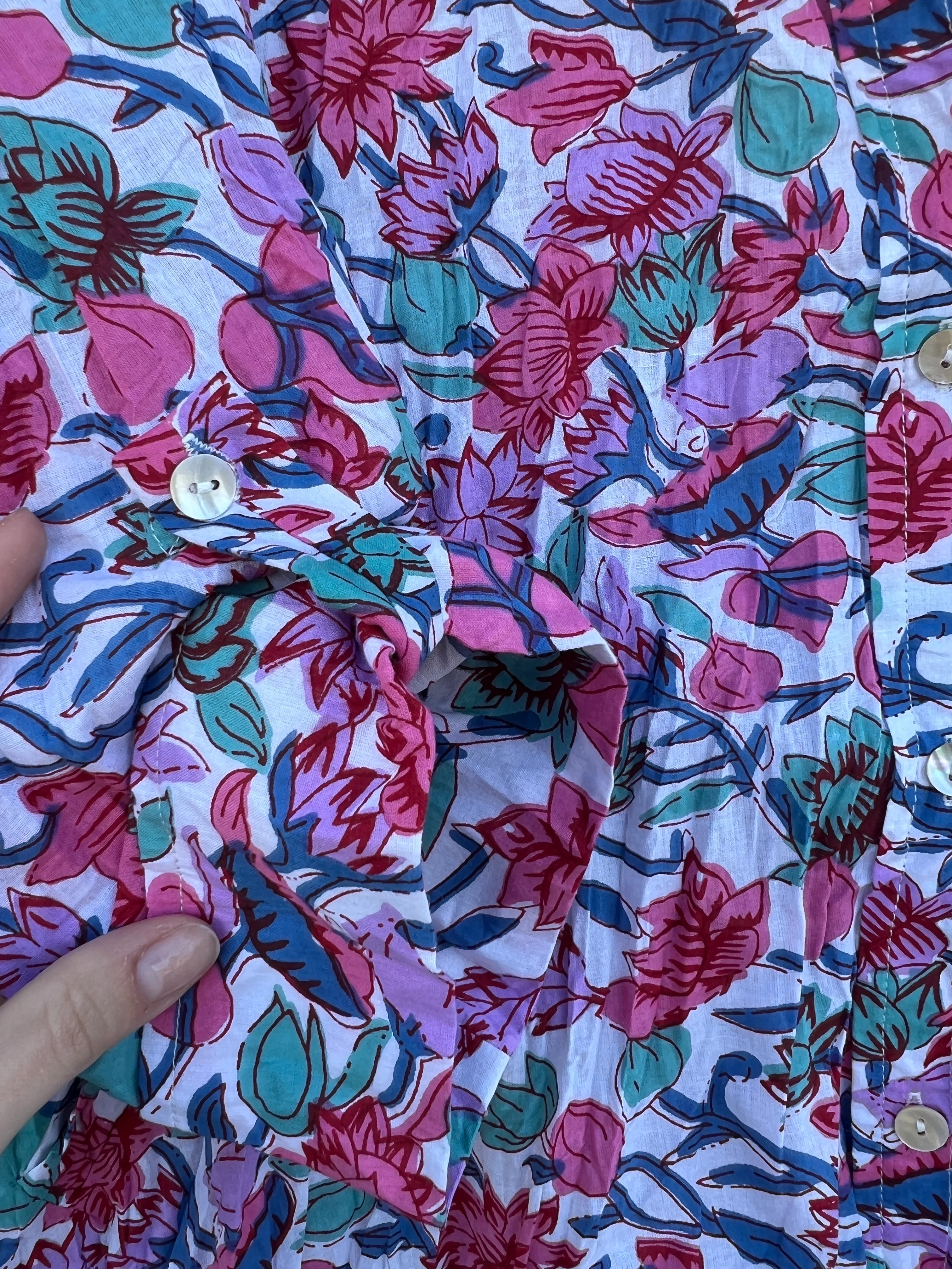 JIJI Lilac Print Cotton Shirt Dress - Image 4