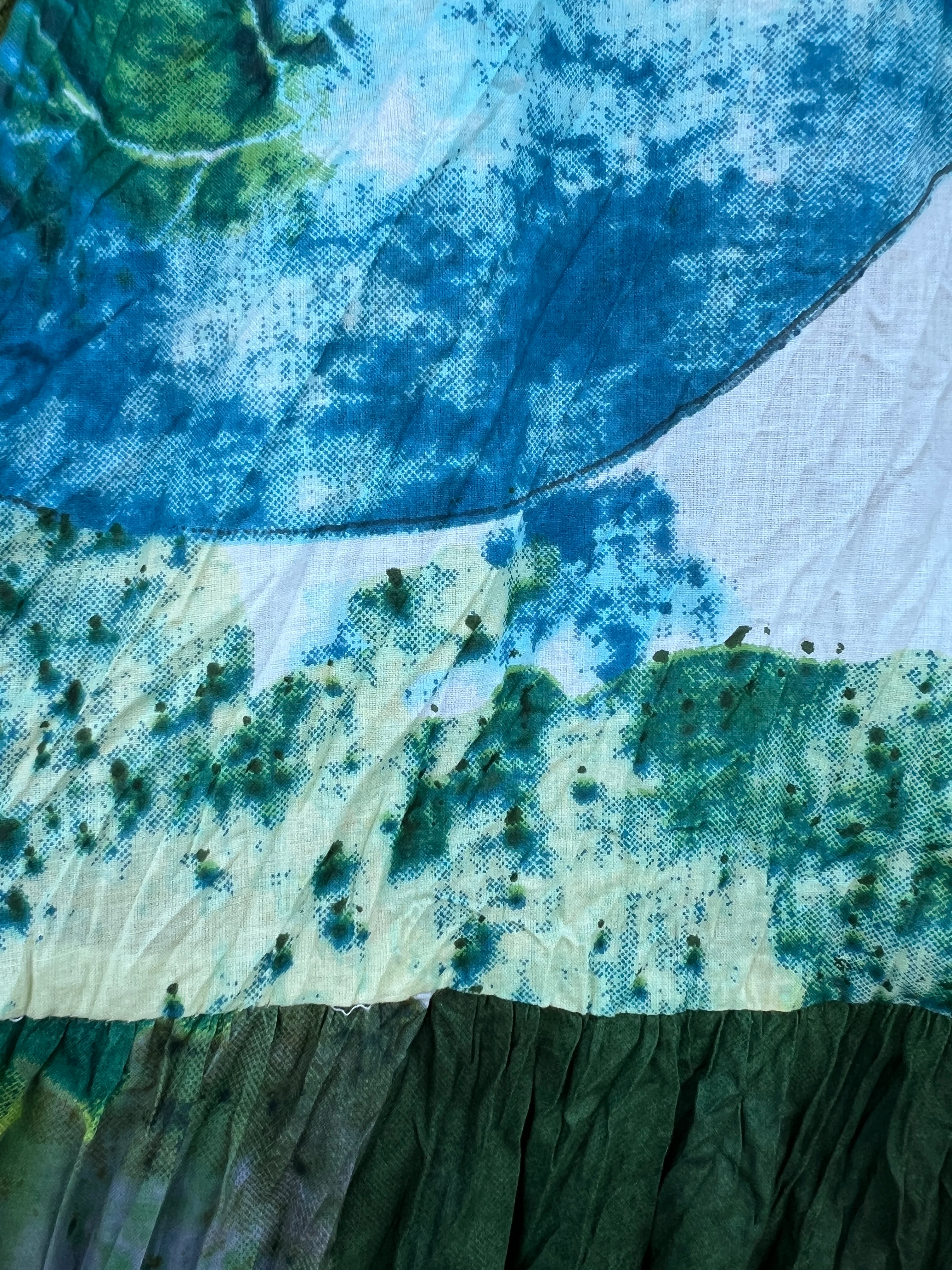 JUNE Leaves Print Tiered Dress - Image 2