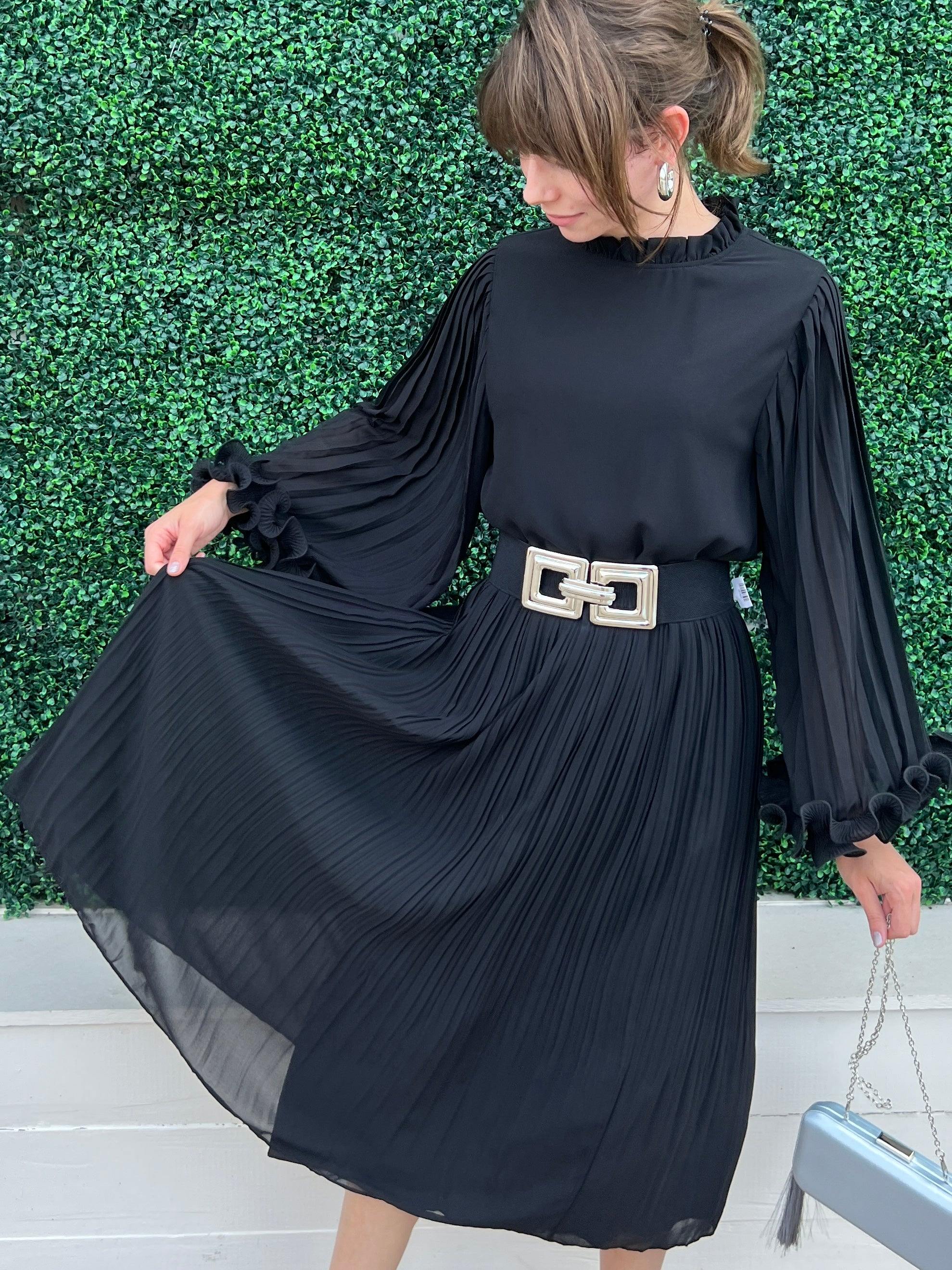 Ruffle Pleat Long Sleeve Blouse - Image 3