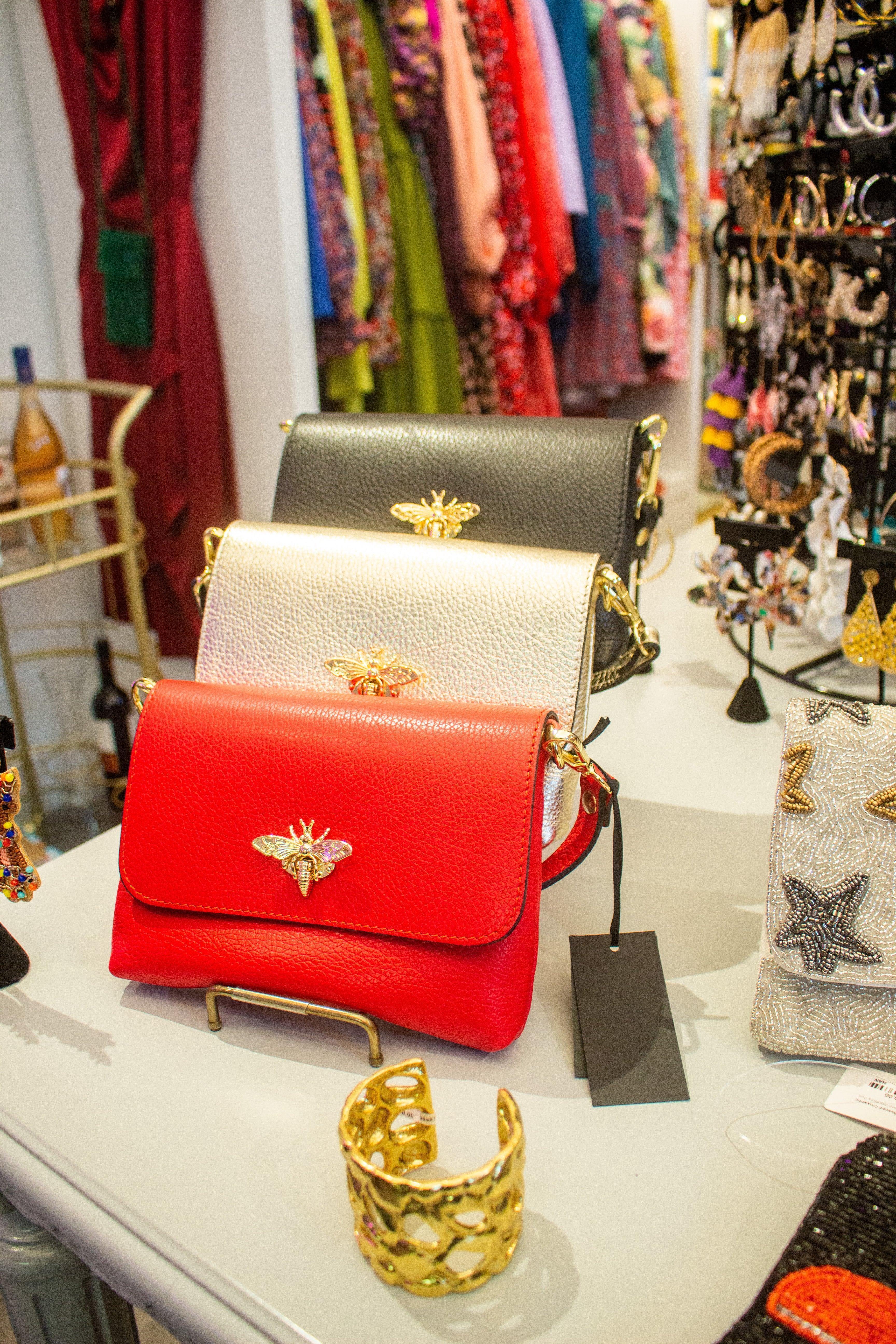 Italian Leather Bee Bag - Image 19