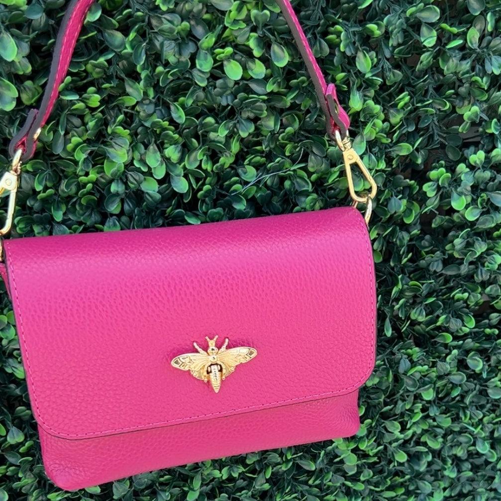 Italian Leather Bee Bag - Image 5