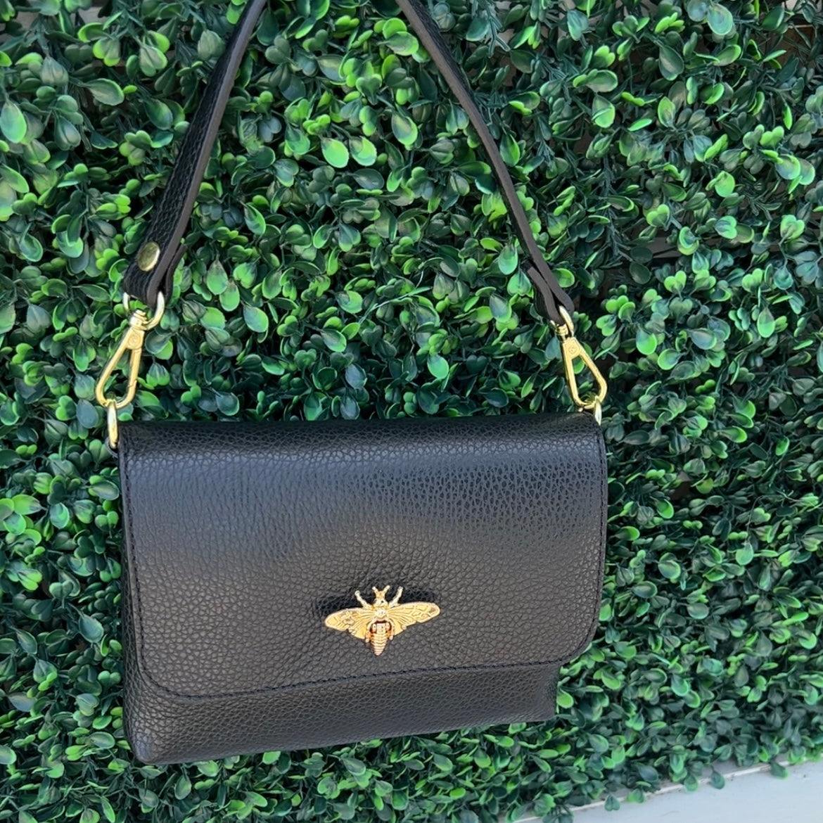 Italian Leather Bee Bag - Image 6