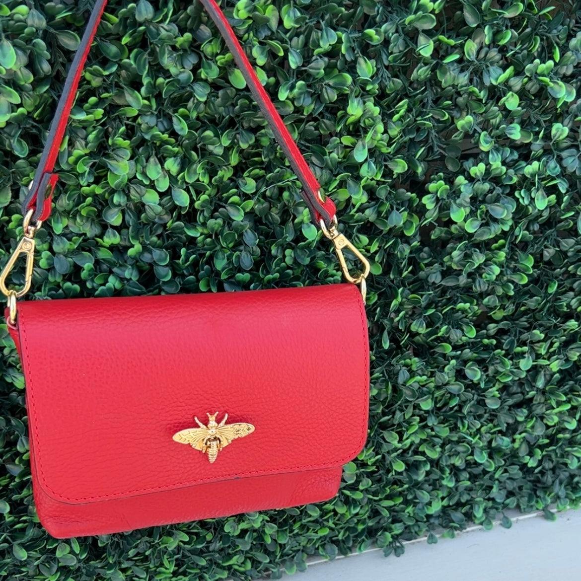Italian Leather Bee Bag - Image 7