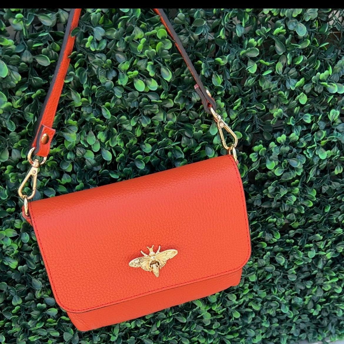 Italian Leather Bee Bag - Image 8