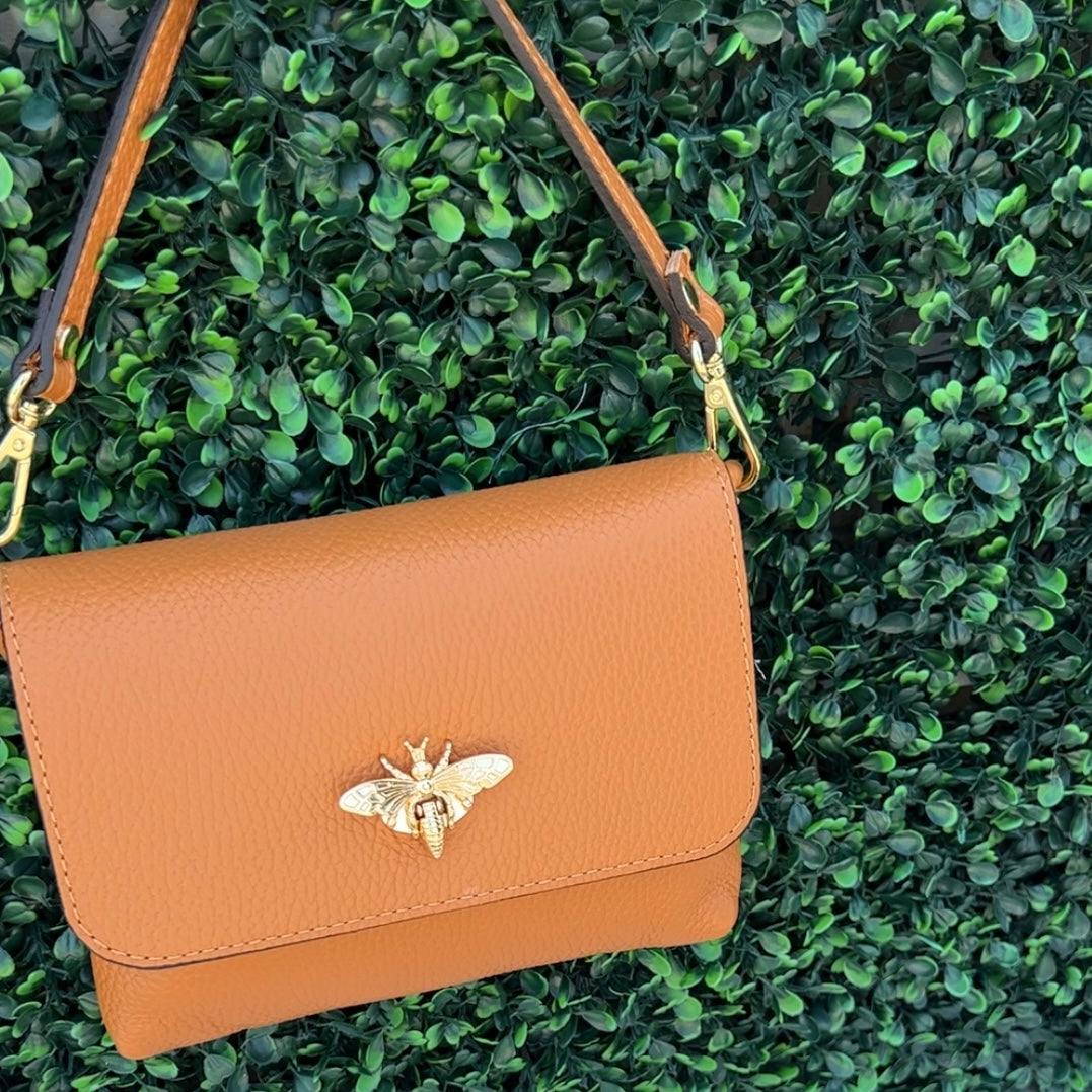 Italian Leather Bee Bag - Image 9